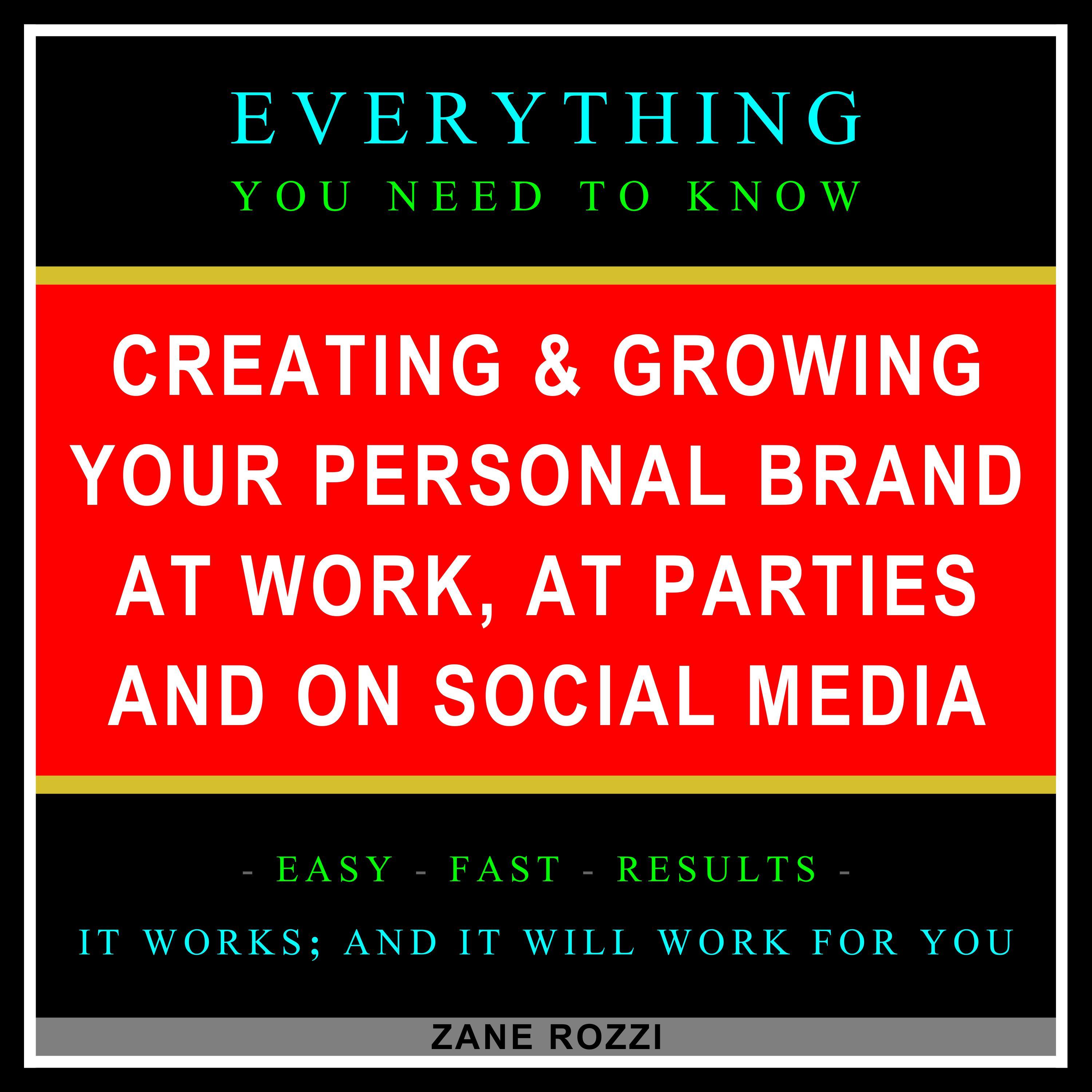Creating & Growing Your Personal Brand at Work, at Parties and on Social Media