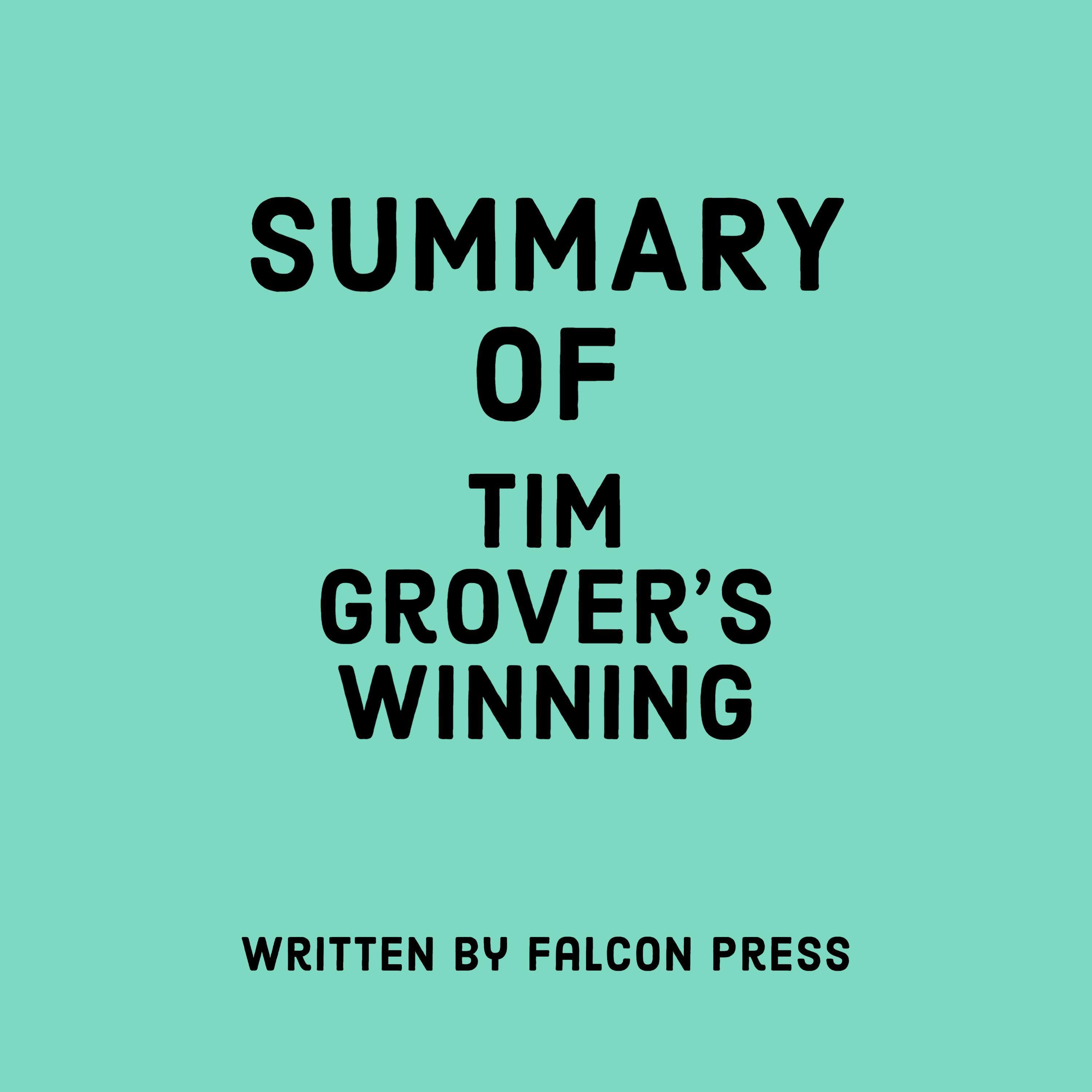 Summary of Tim Grover's Winning