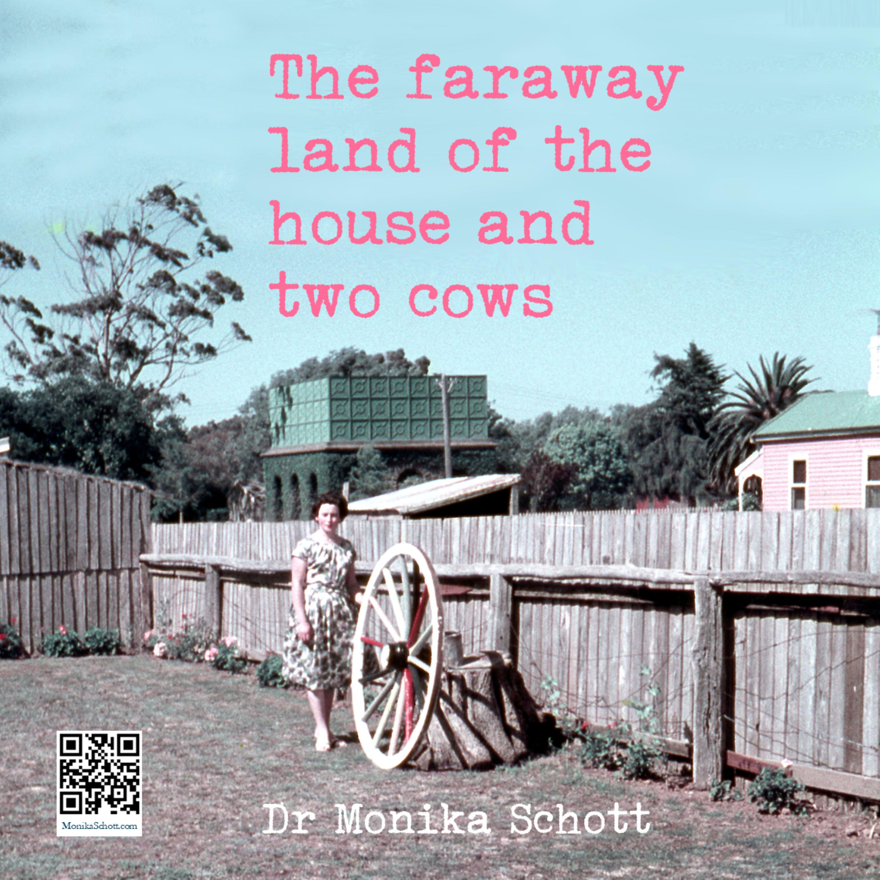 The faraway land of the house and two cows