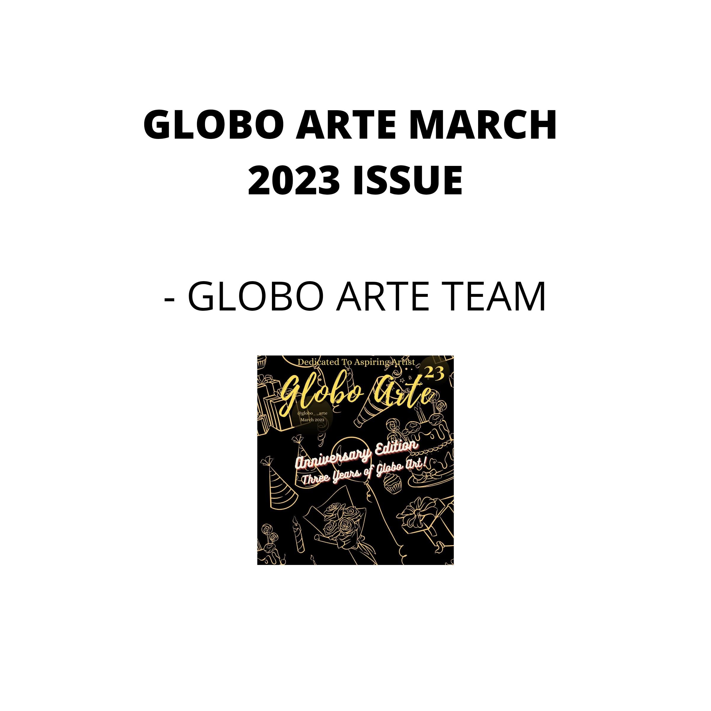 Globo arte March 2023 issue