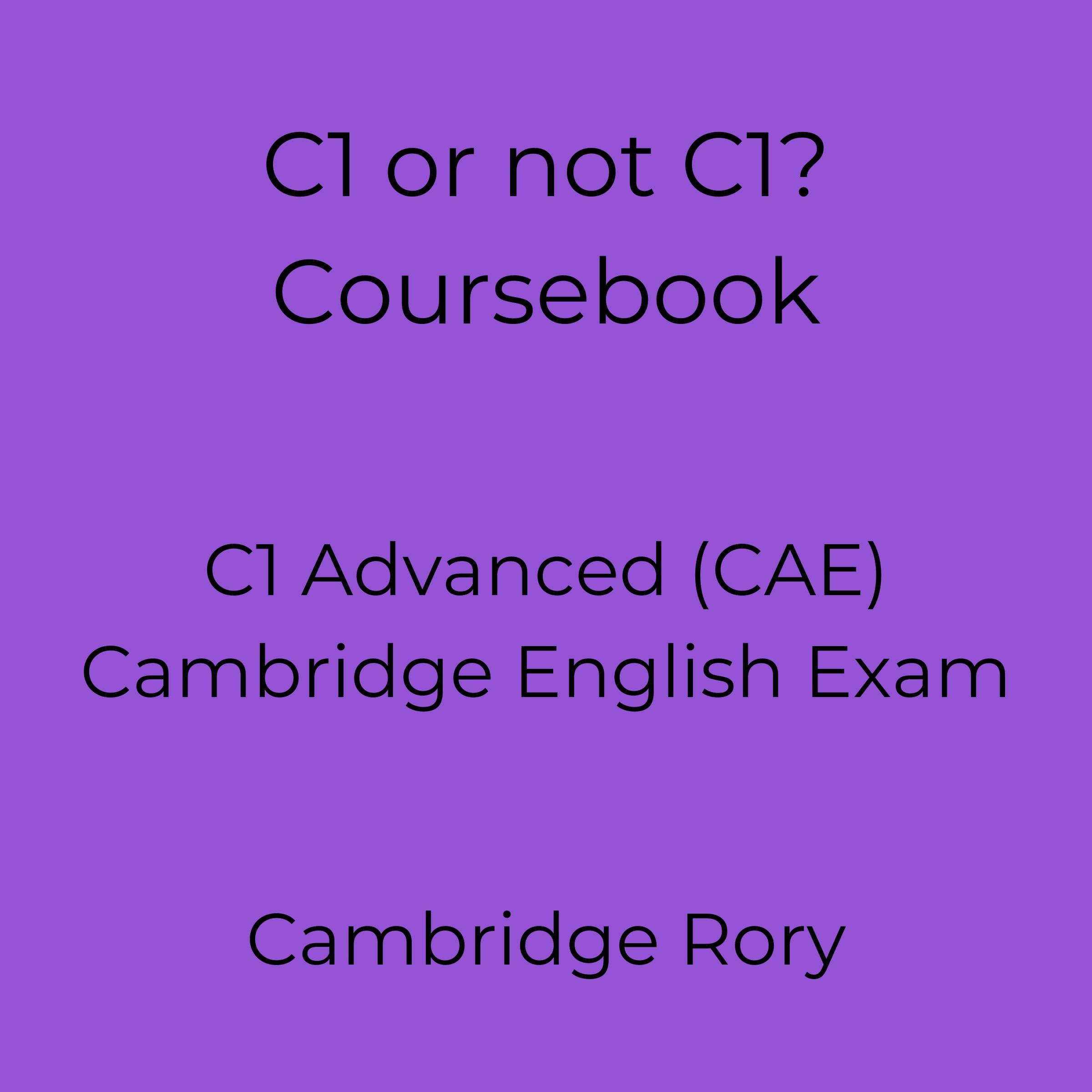C1 or not C1? Coursebook