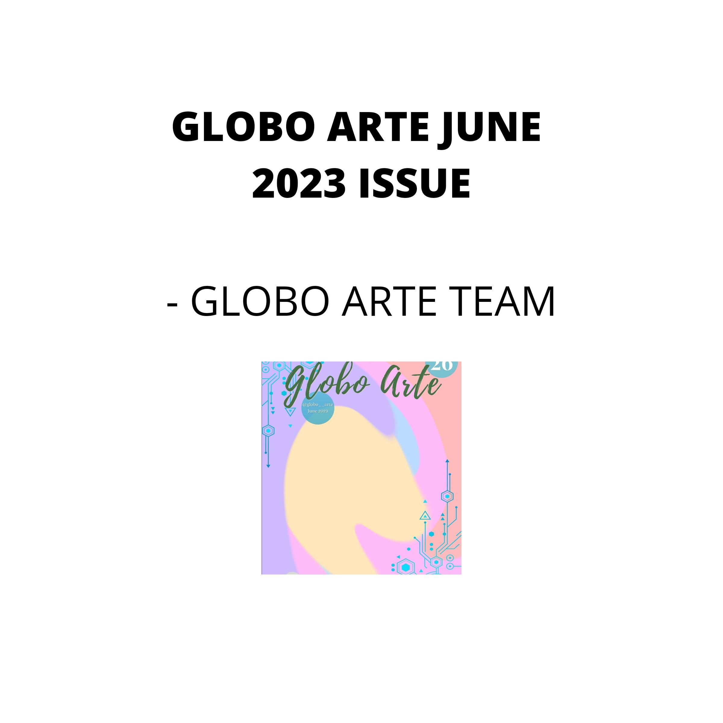 Globo arte June 2023 issue