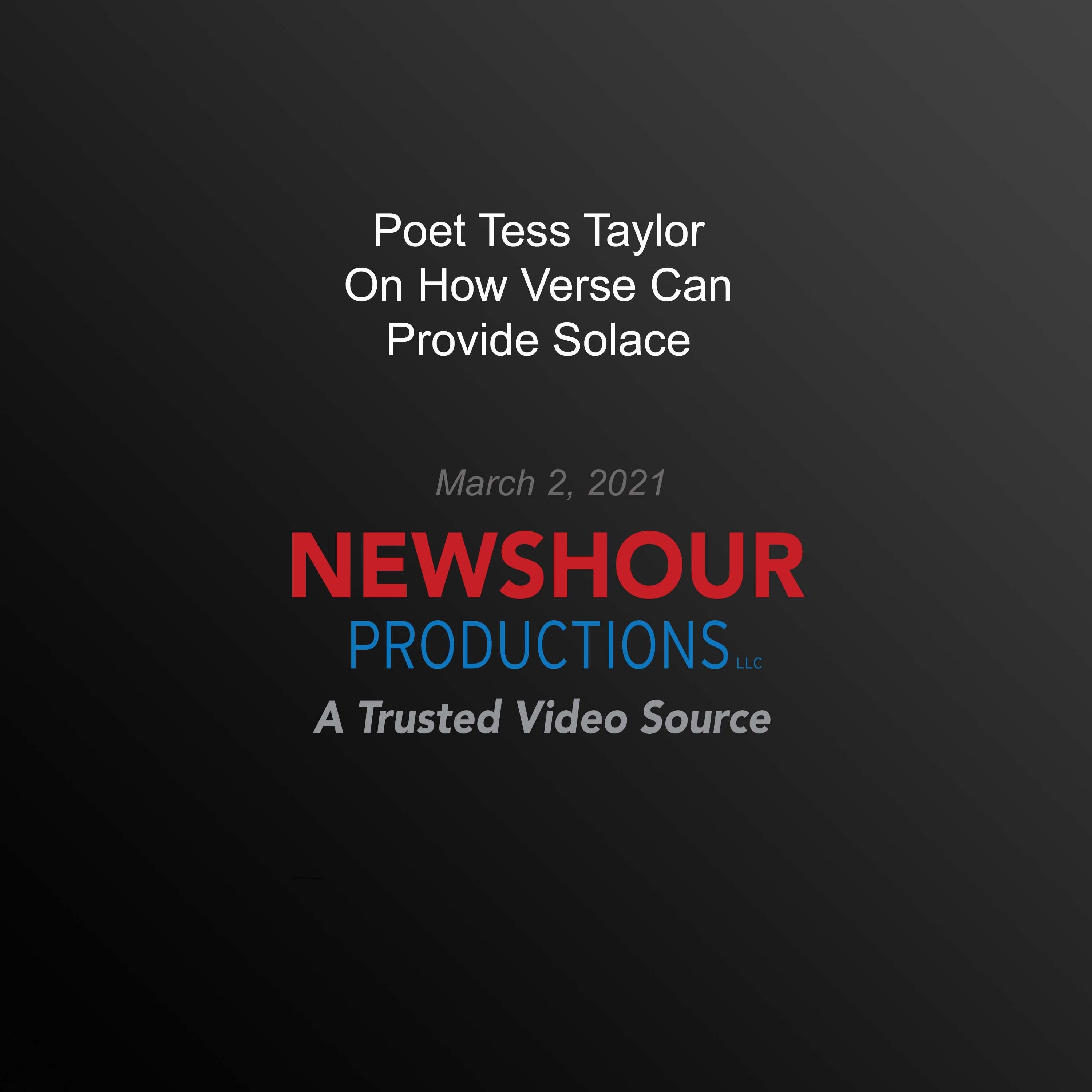 Poet Tess Taylor On How Verse Can Provide Solace