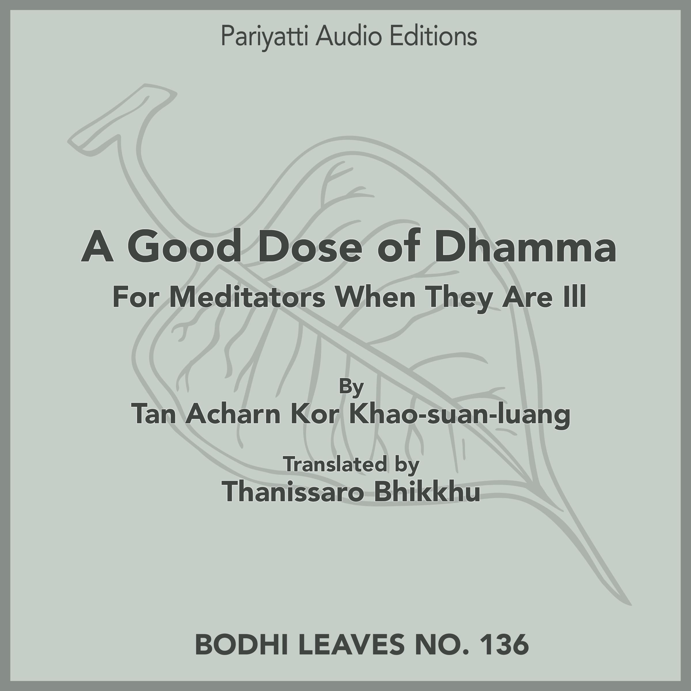 A Good Dose of Dhamma