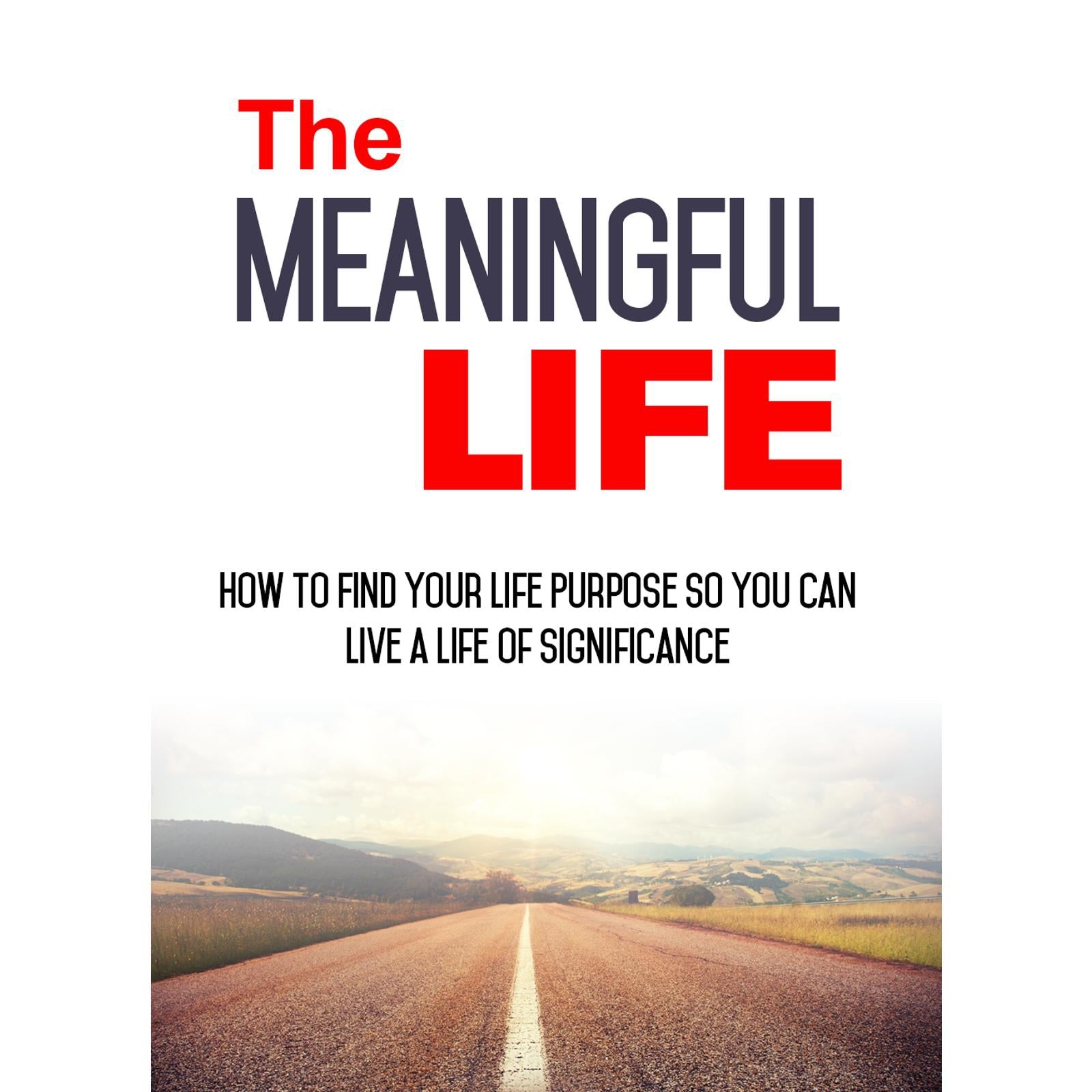 The Meaningful Life - How to Find Your Life Purpose So You Can Live a Life of Significance