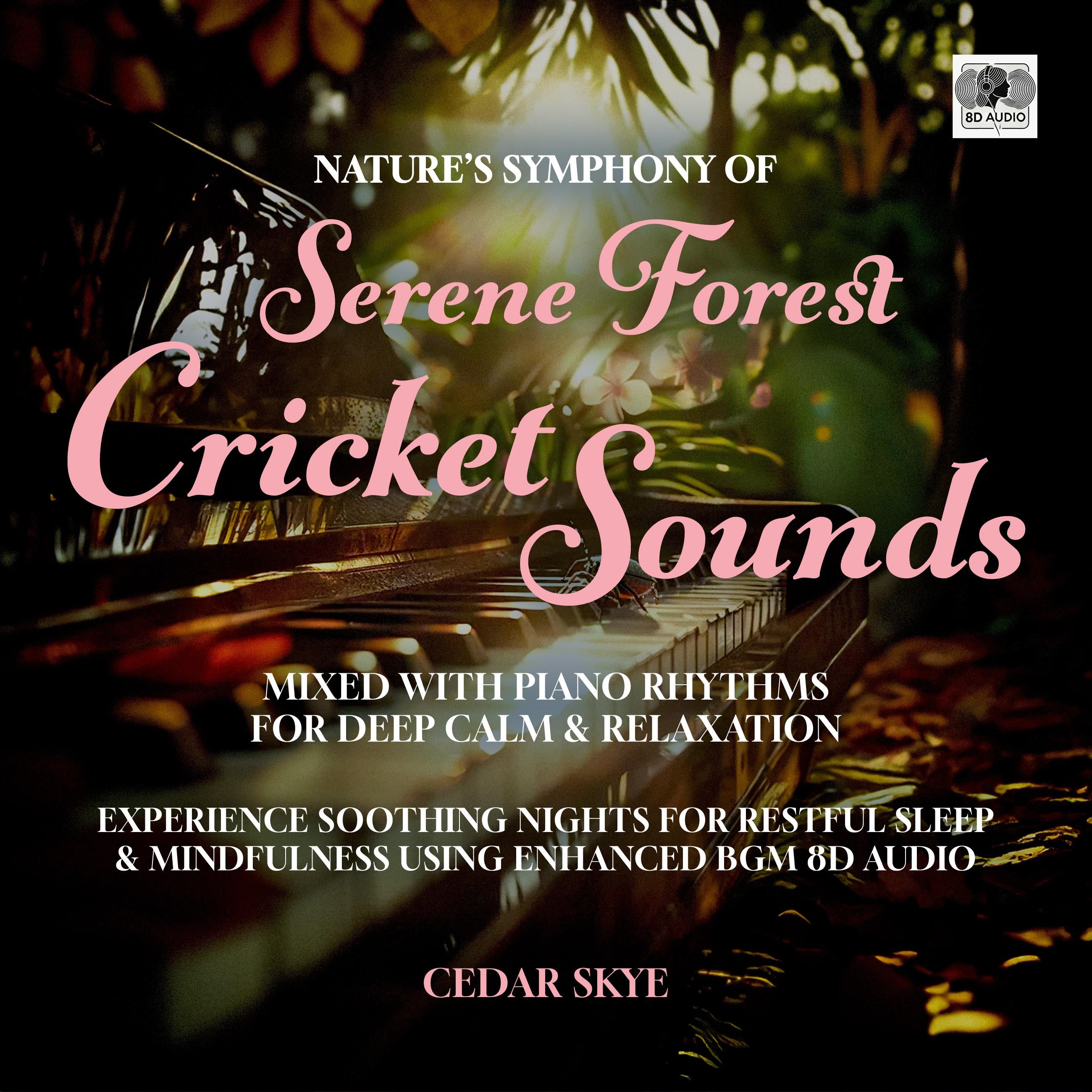 Nature’s Symphony of Serene Forest Cricket Sounds Mixed With Piano Rhythms For Deep Calm & Relaxation
