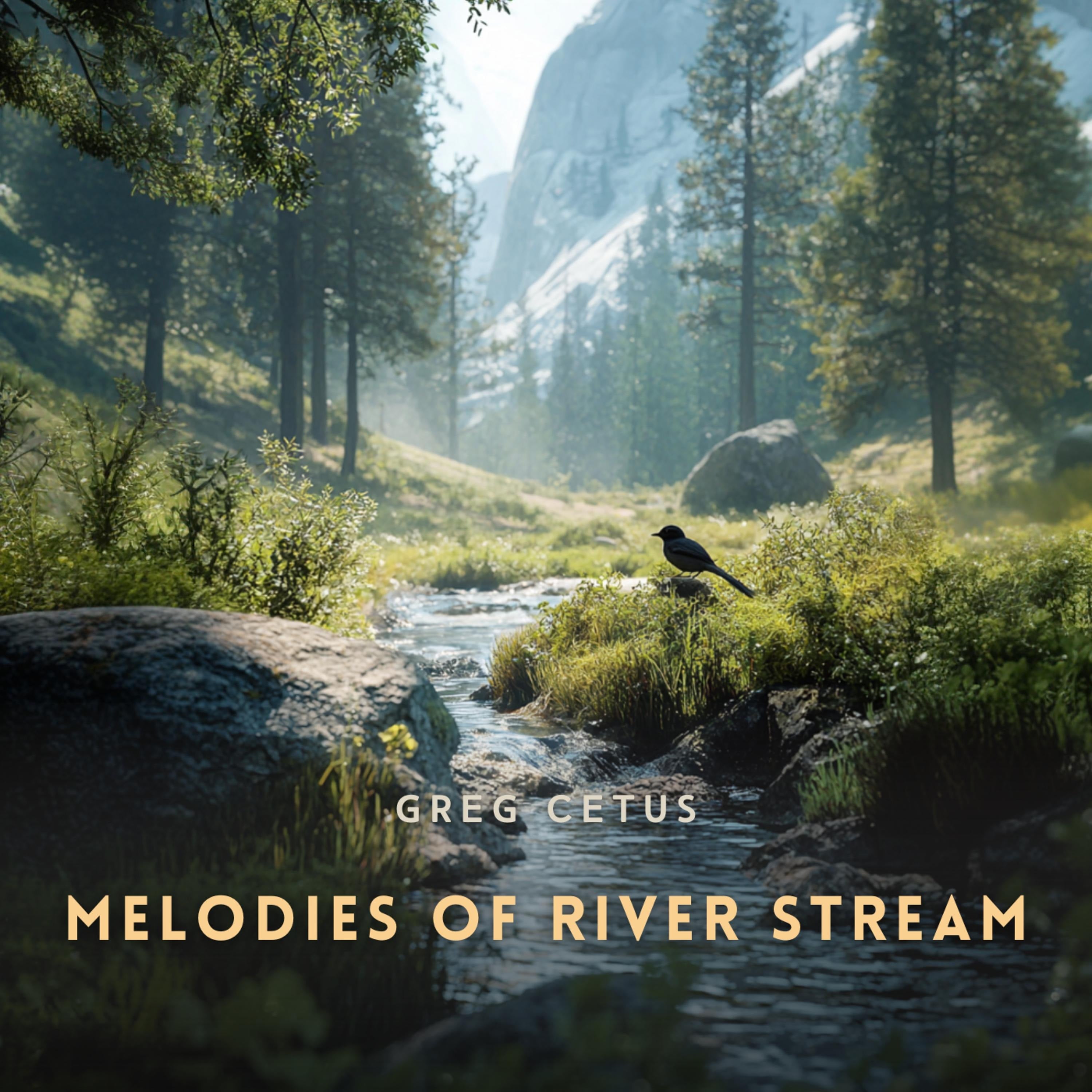 Melodies of River Stream: Peaceful Sounds in a Green Forest Retreat