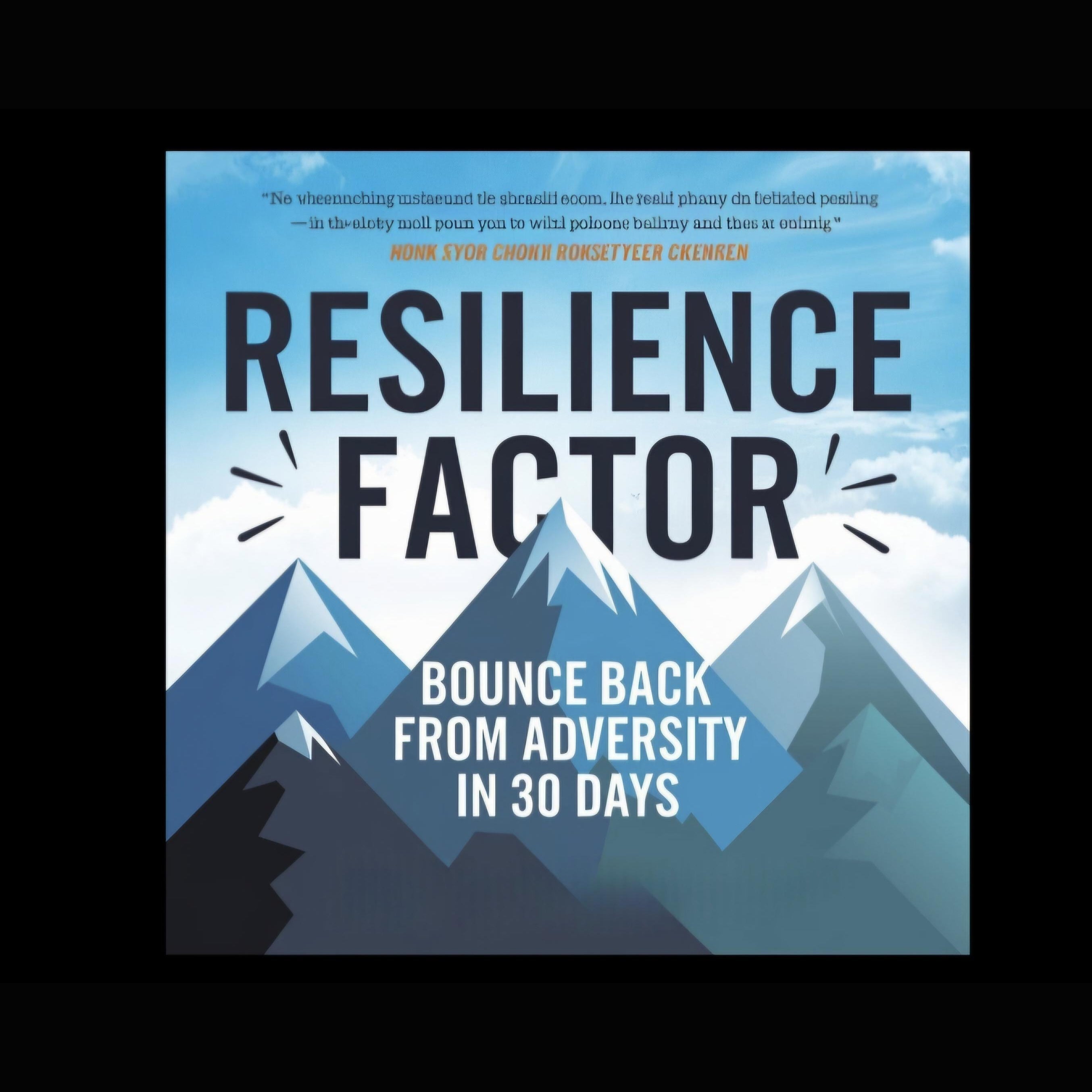 THE RESILIENCE FACTOR- Bounce back from adversity in 30 days