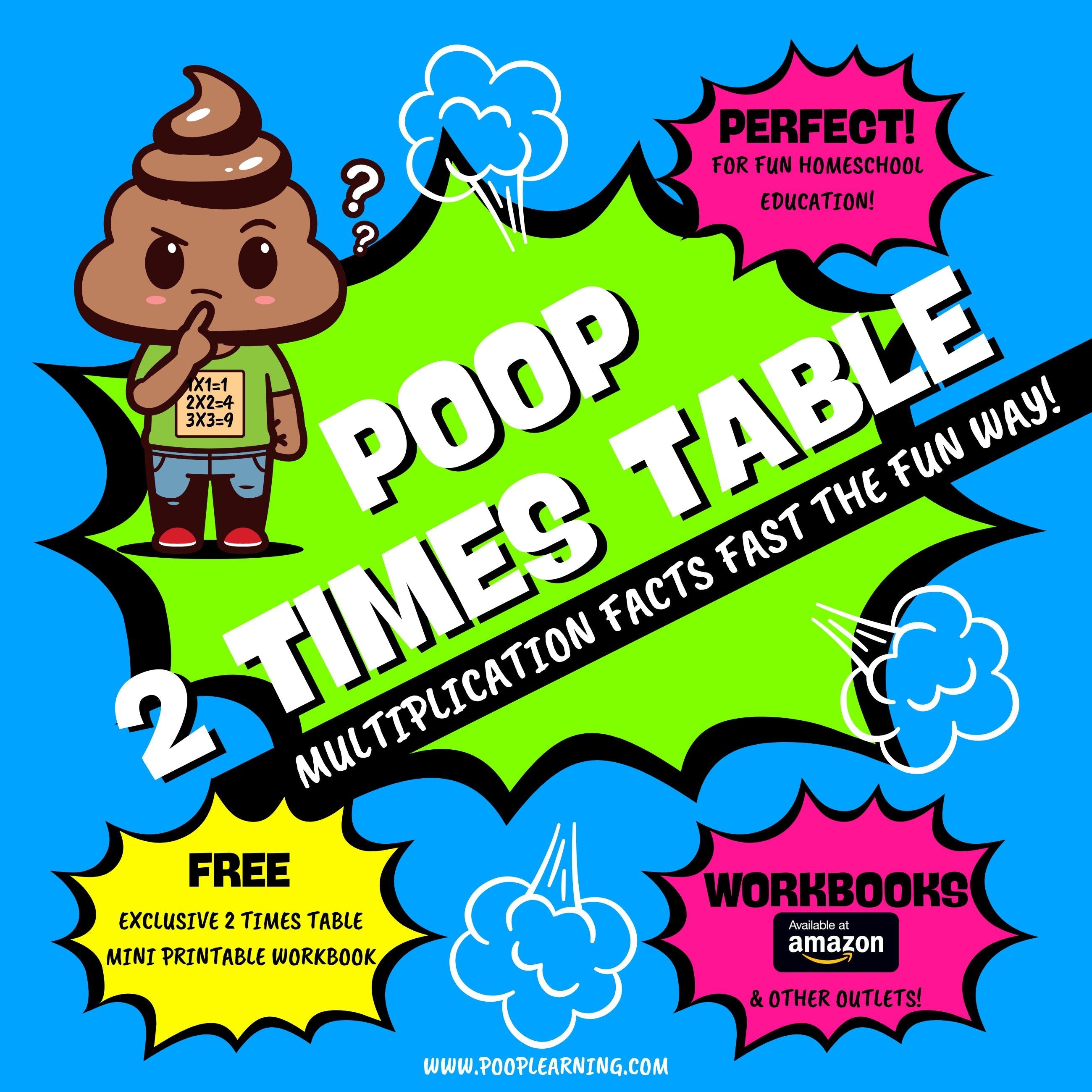 Poop 2 Times Table - Learn Multiplication Facts Fast the Fun Way