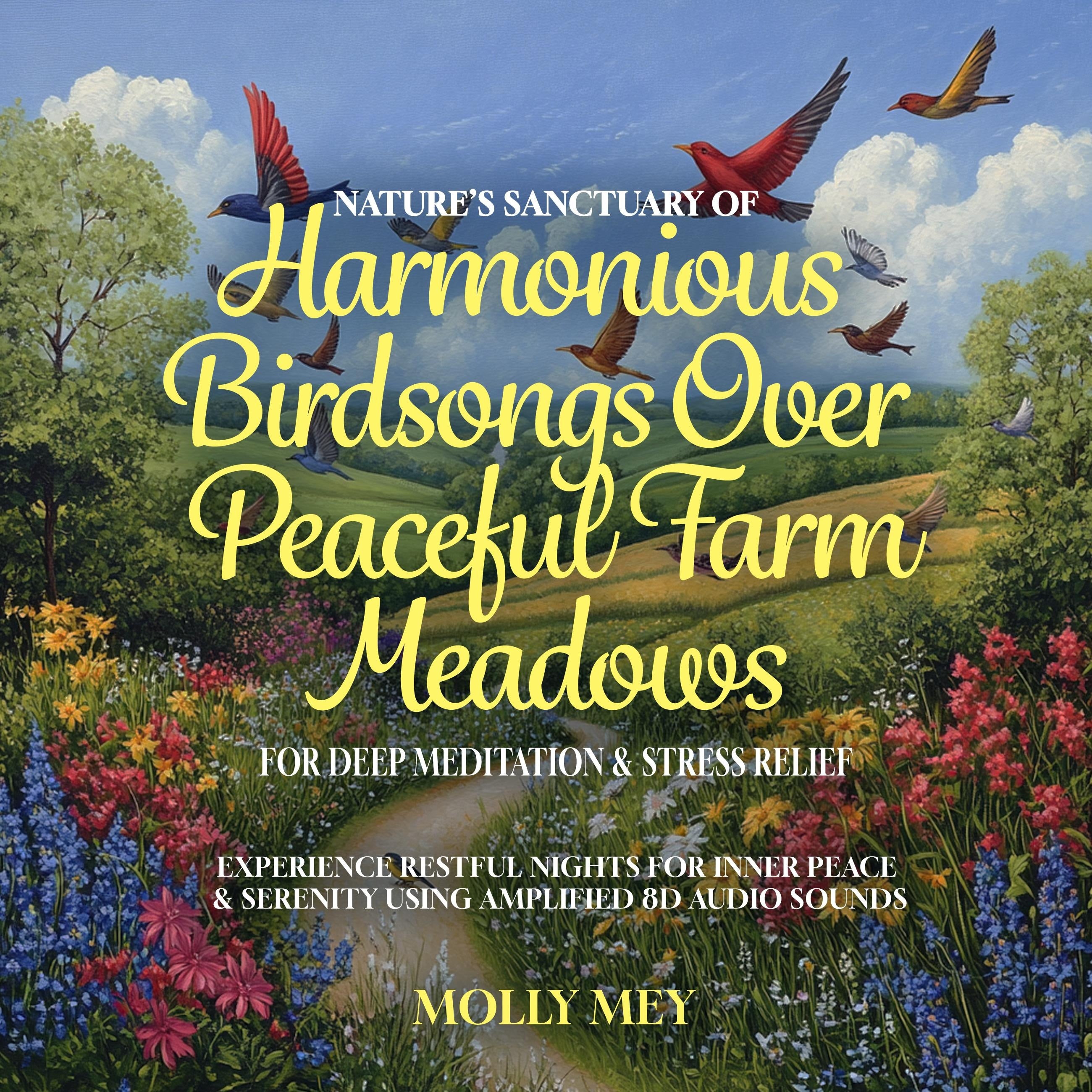Nature’s Sanctuary of Harmonious Birdsongs Over Peaceful Farm Meadows for Deep Meditation & Stress Relief