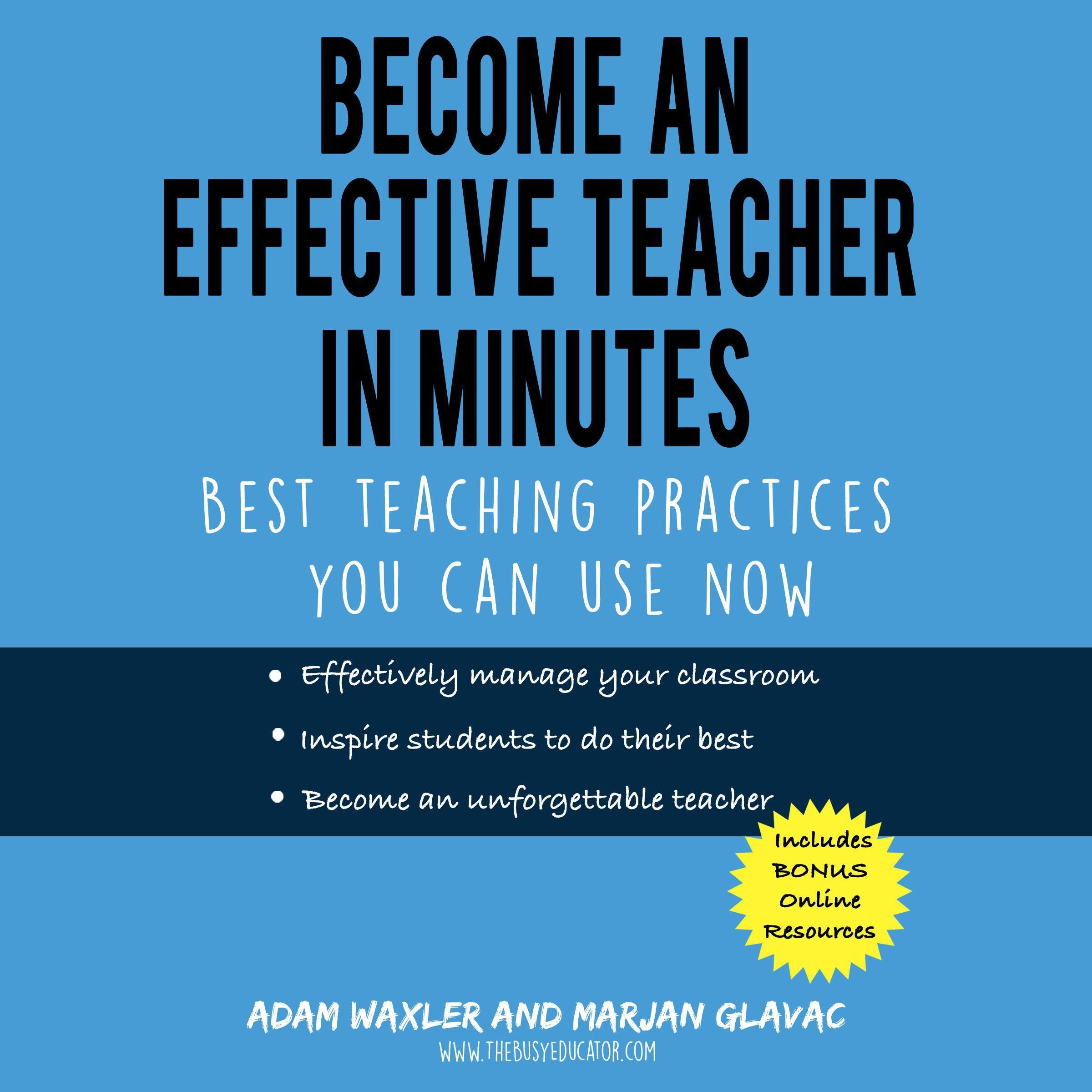 Become an Effective Teacher in Minutes