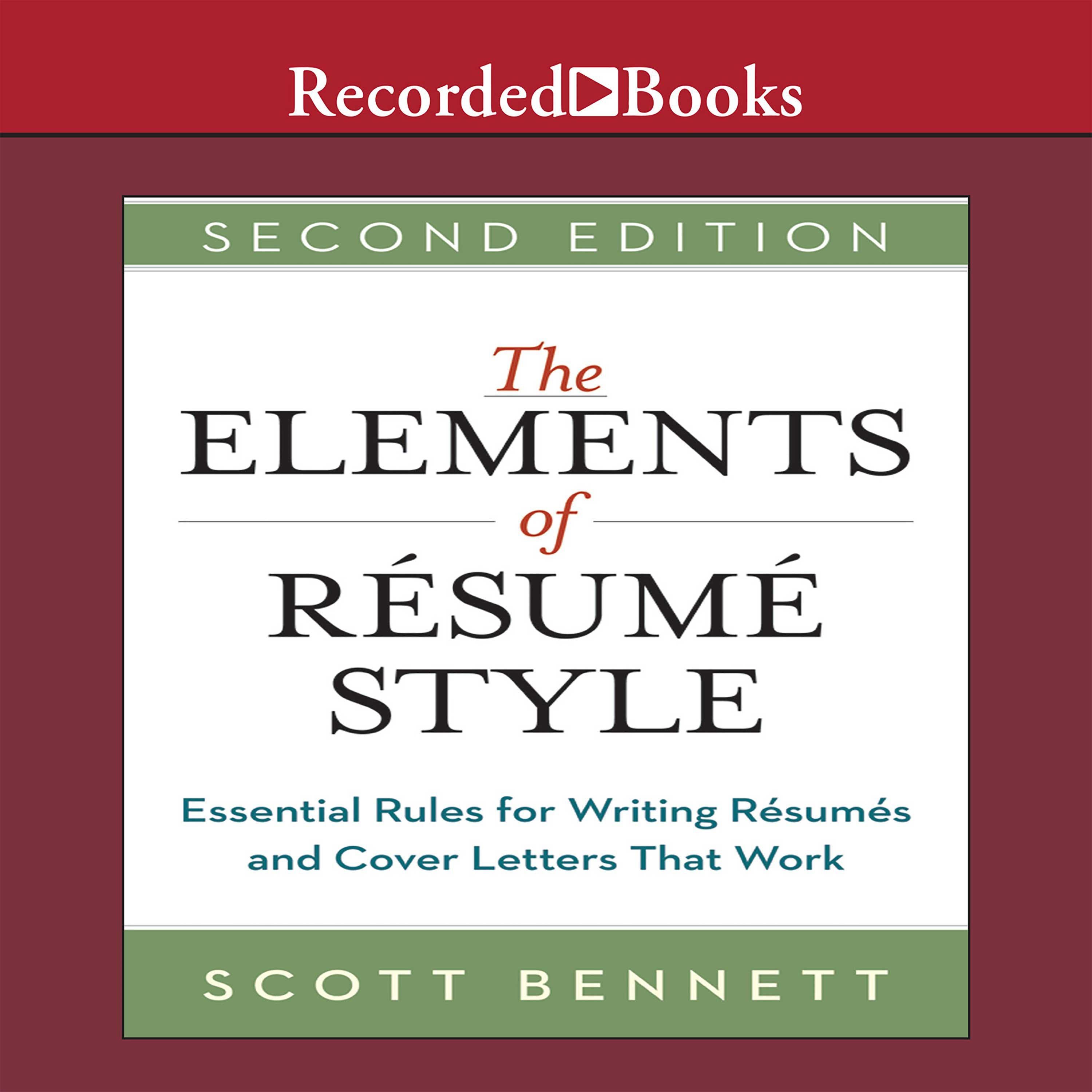 The Elements of Resume Style