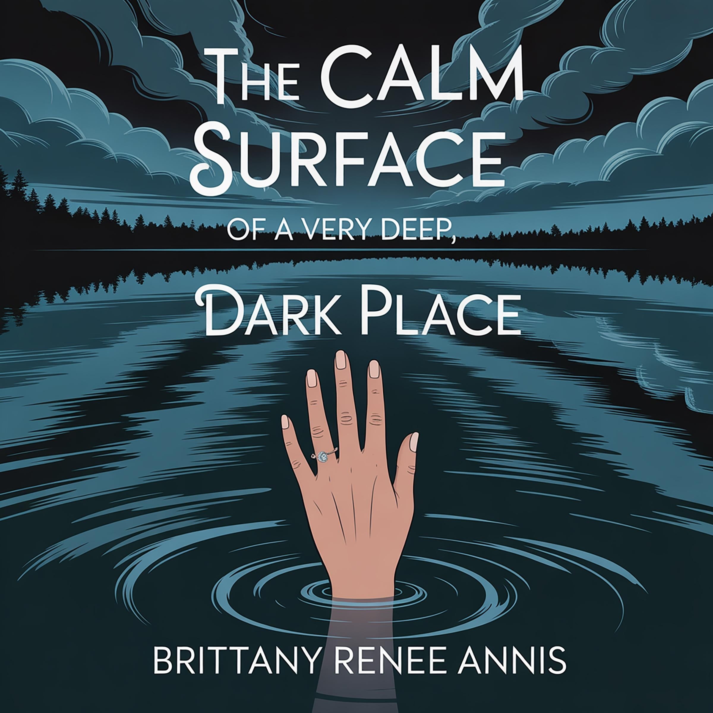 The calm surface of a very deep, dark place