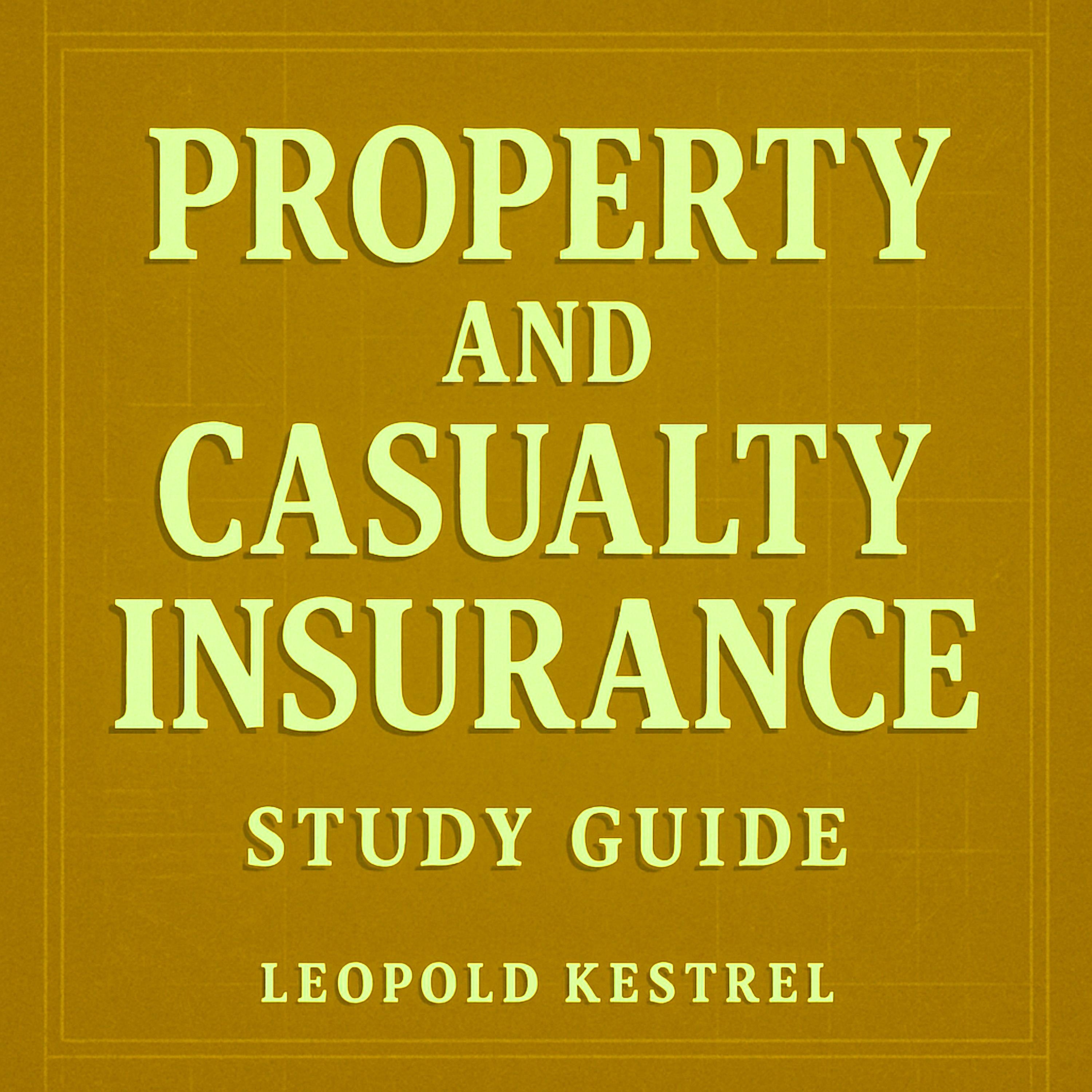 Property and Casualty Insurance Study Guide