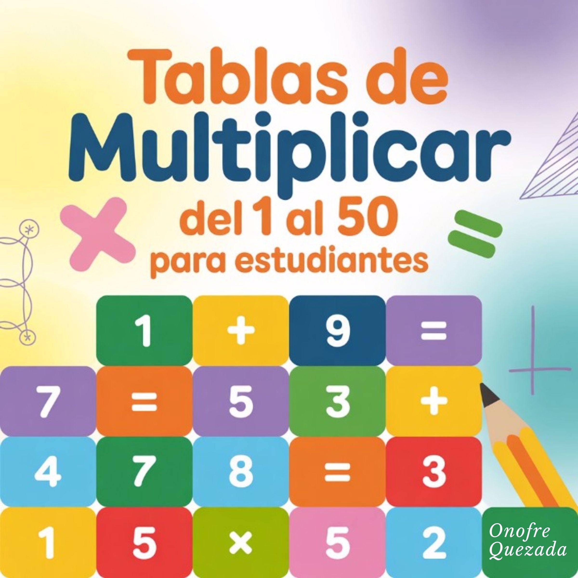 Tablas de multiplicar del 1 al 50 para Estudiantes