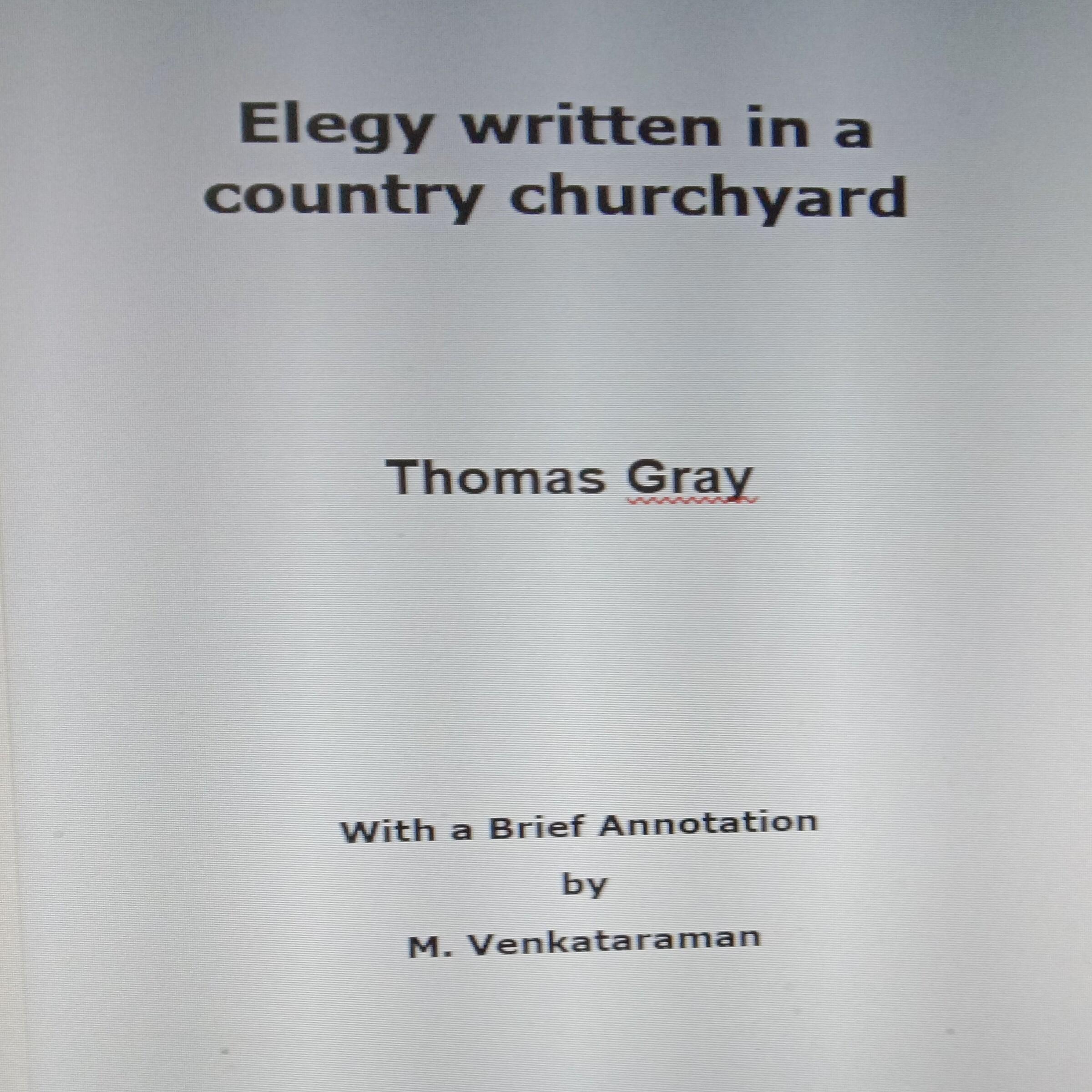 Elegy Written in a Country Churchyard