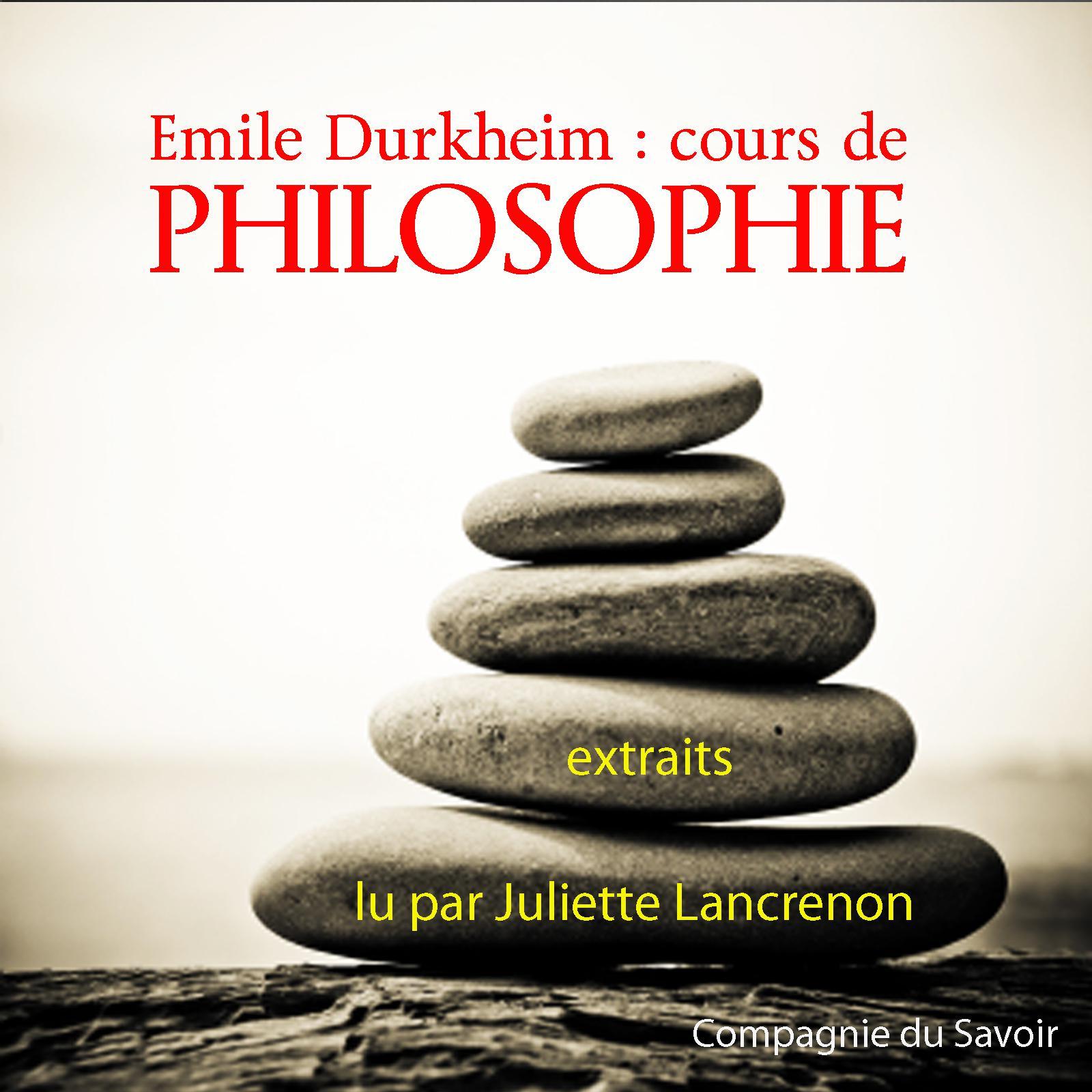 Durkheim: Cours de philosophie