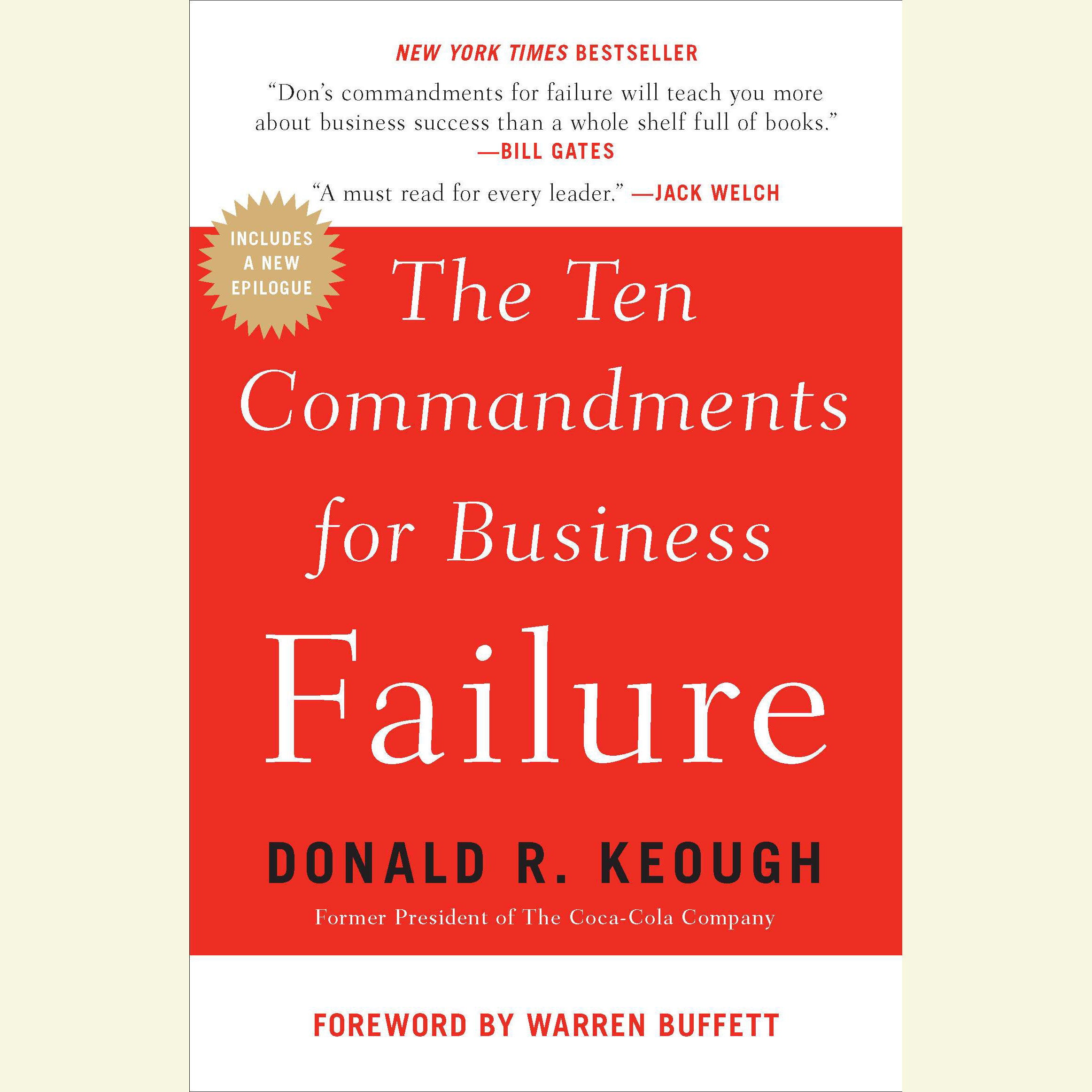 The Ten Commandments for Business Failure