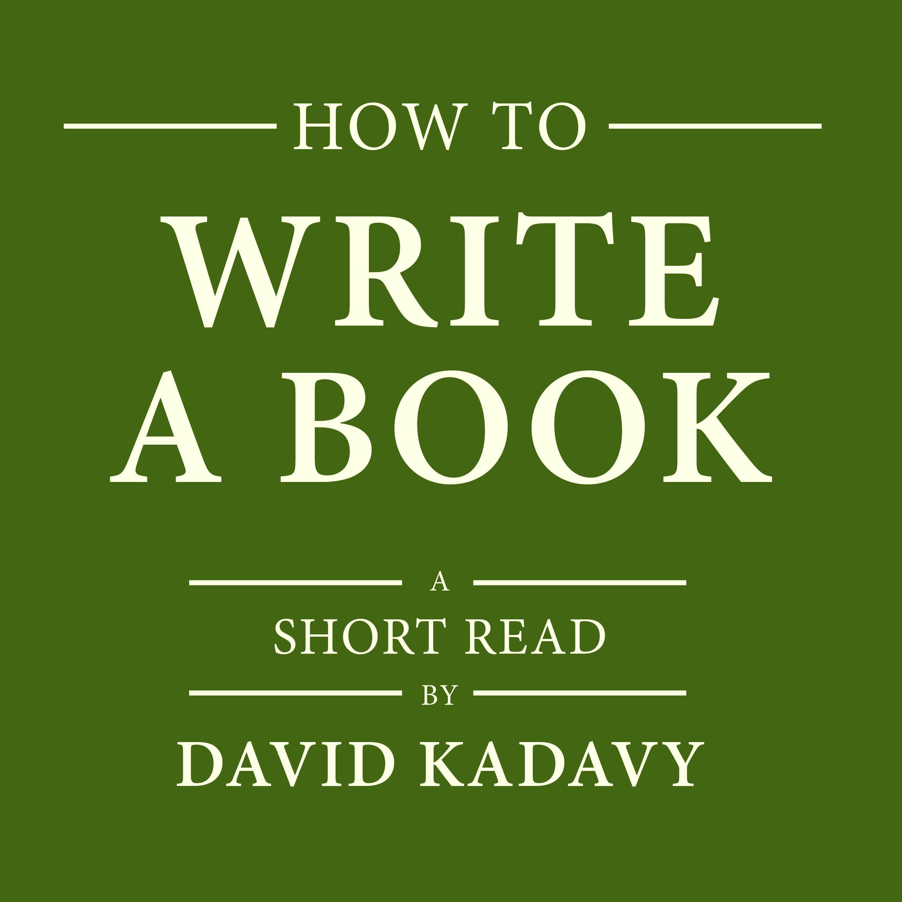 How to Write a Book