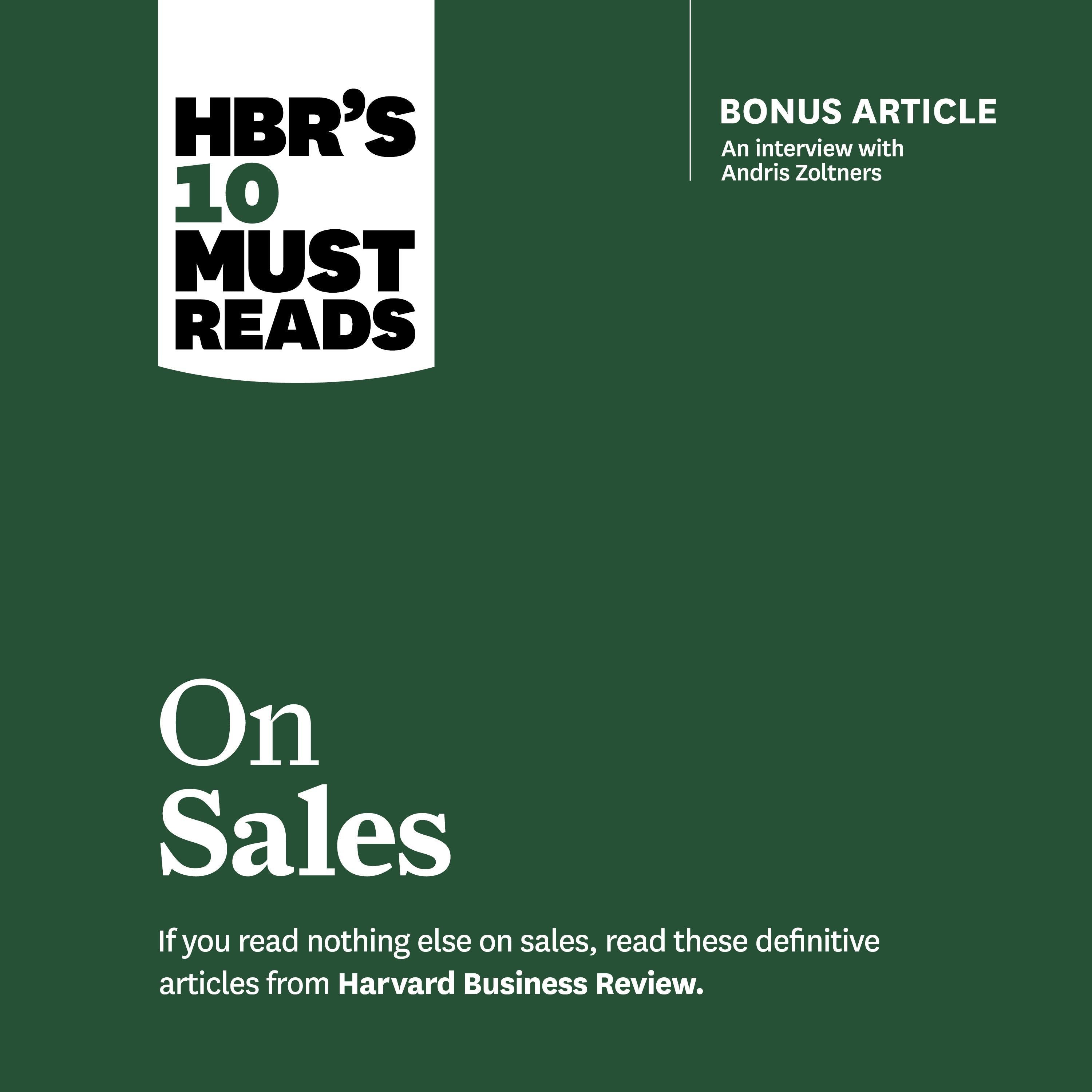 HBR's 10 Must Reads on Sales