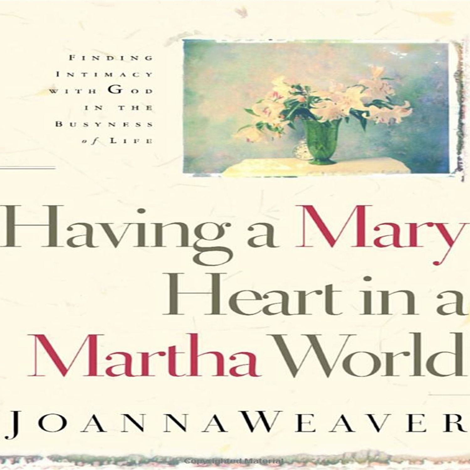 Having A Mary Heart In A Martha World