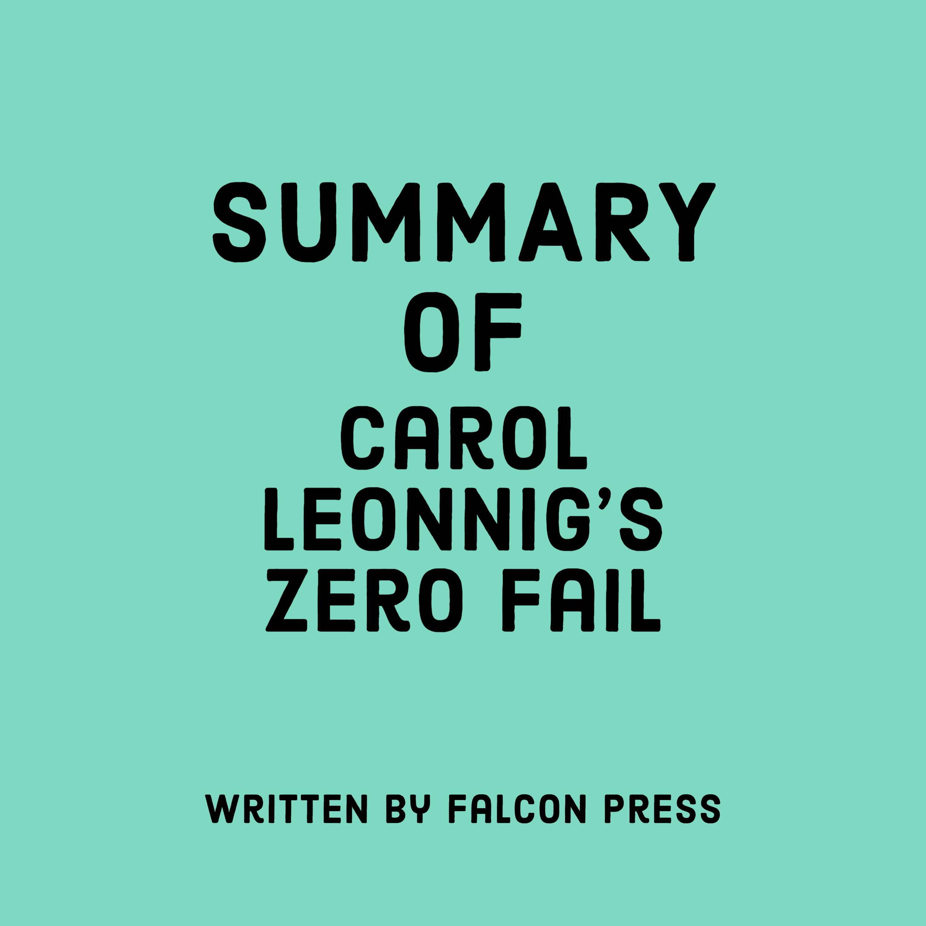 Summary of Carol Leonnig's Zero Fail