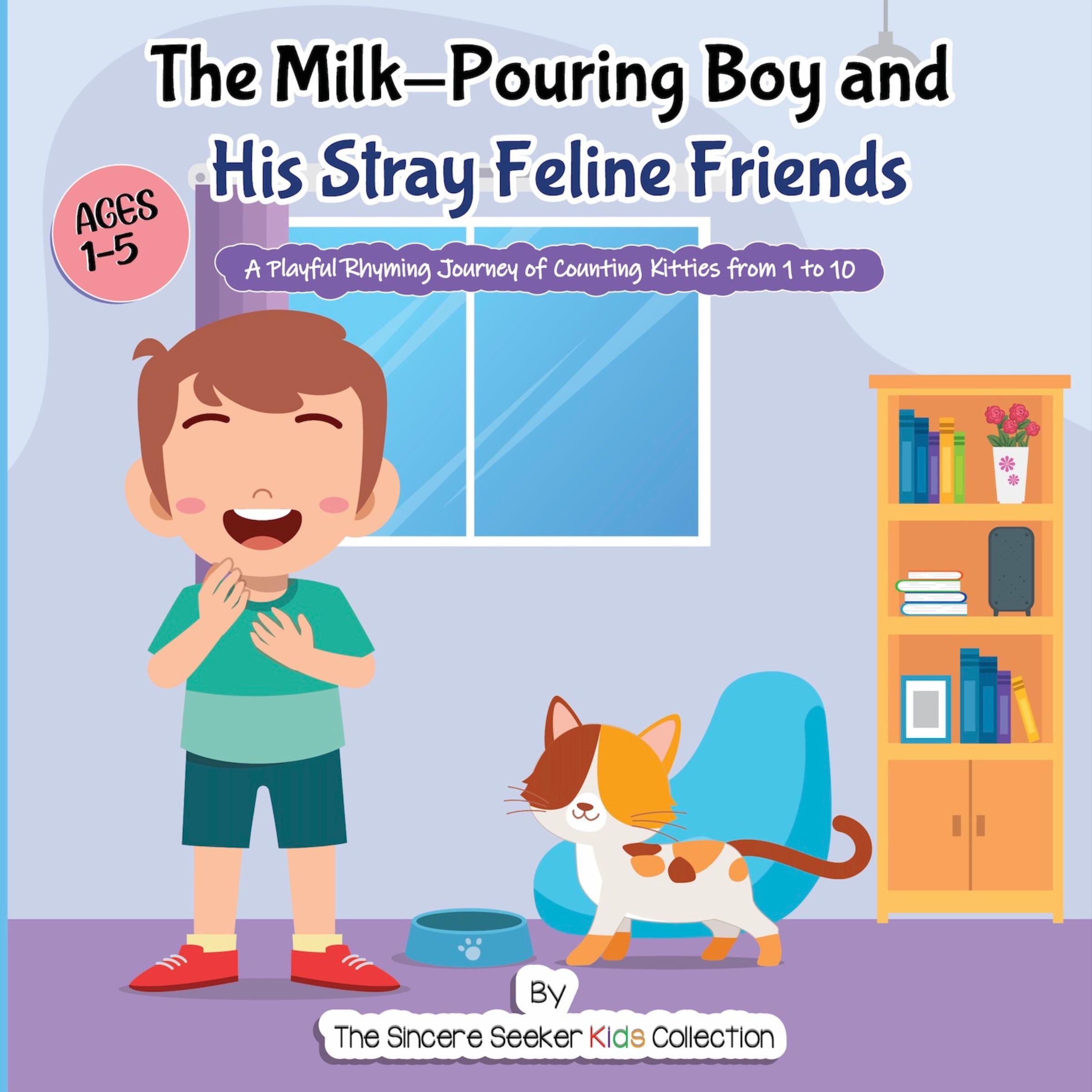The Milk-Pouring Boy and his Stray Feline Friends