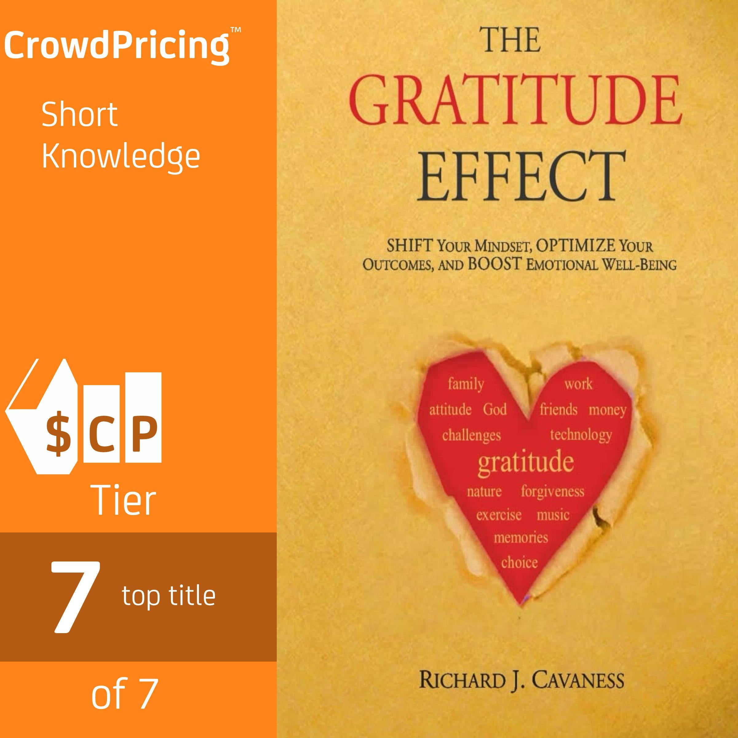 The Gratitude Effect: Shift your mindset, Optimize your outcomes, Boost emotional well being