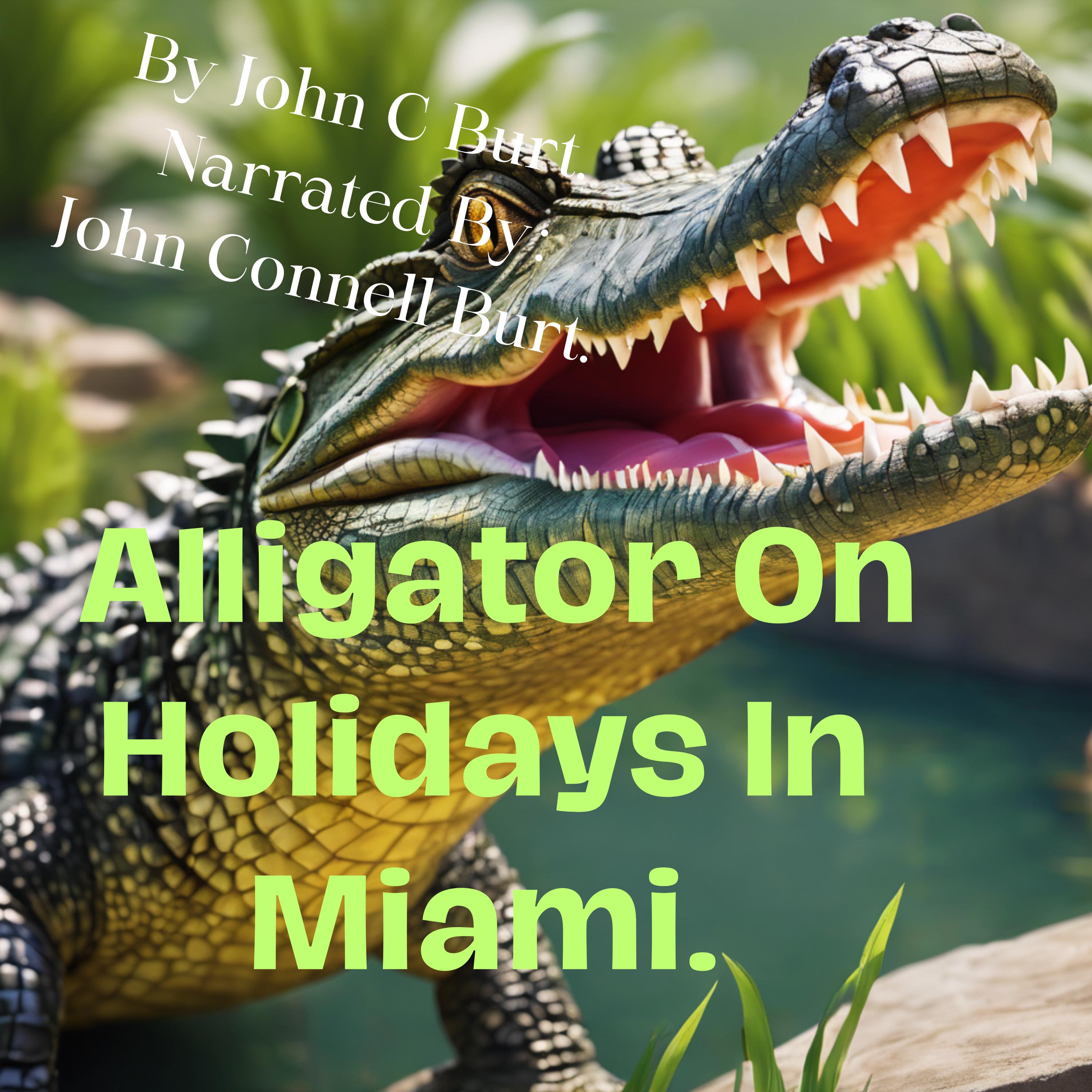 Alligator On Holidays In Miami.