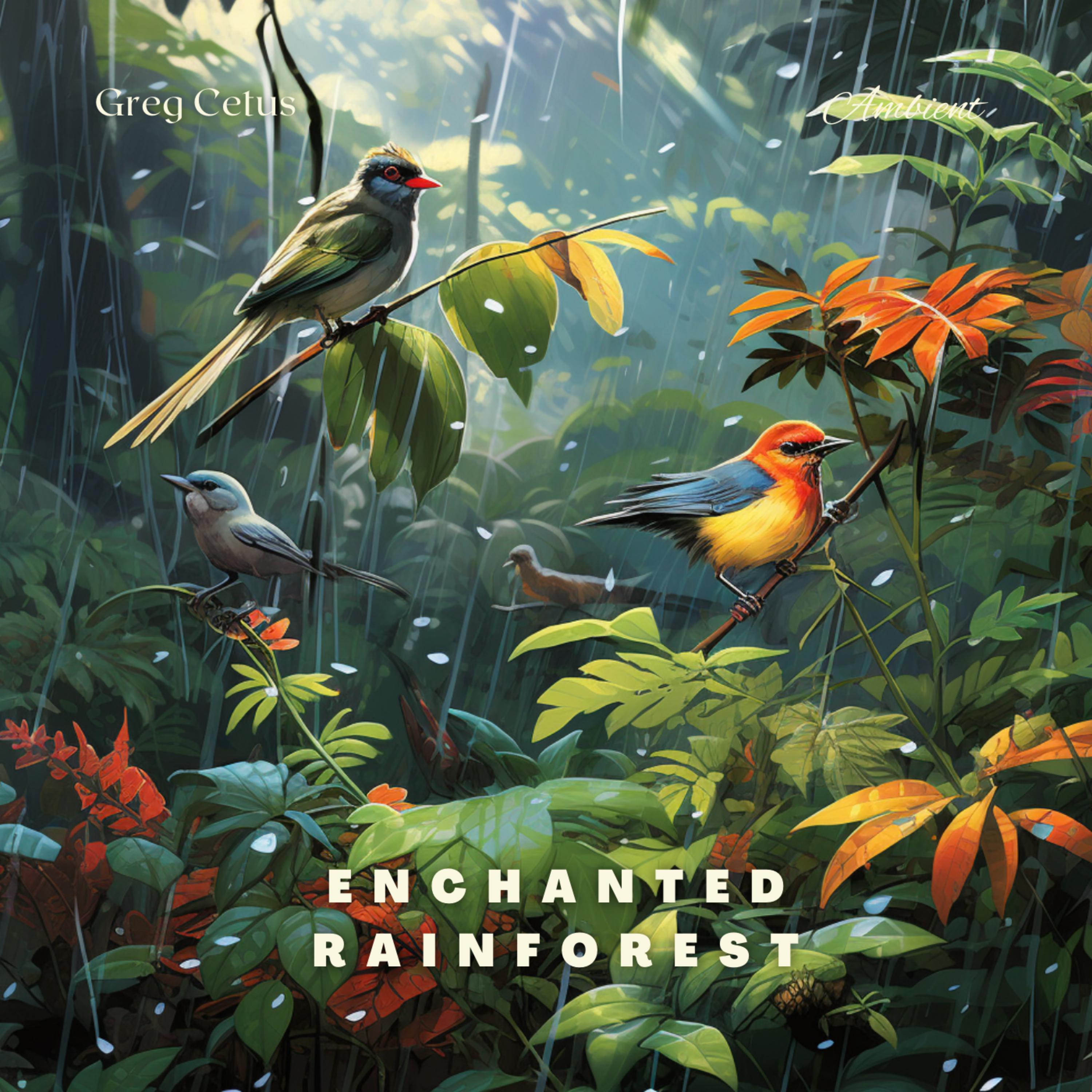 Enchanted Rainforest: Mindful Melodies of Birds in Light Rain