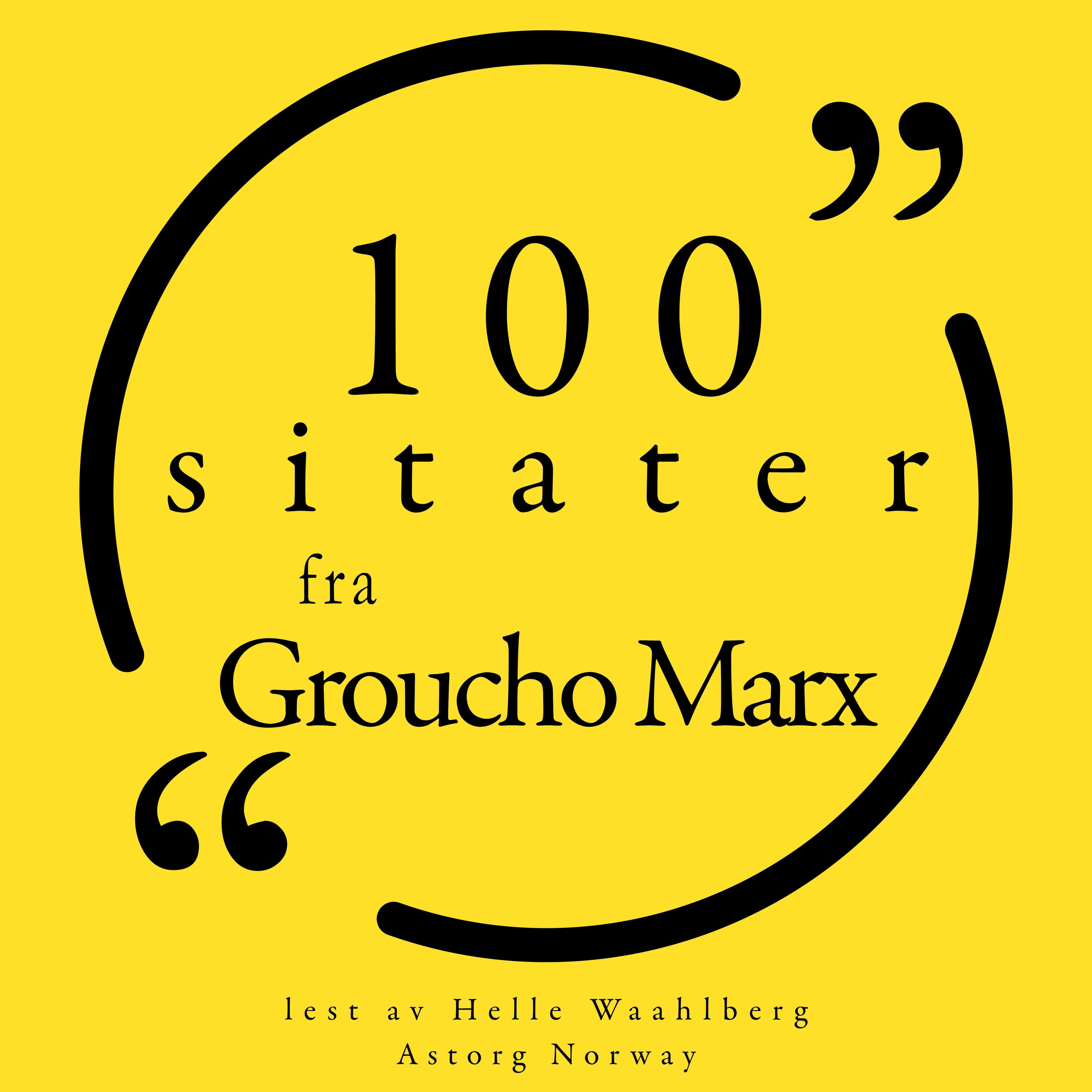 100 sitater fra Groucho Marx