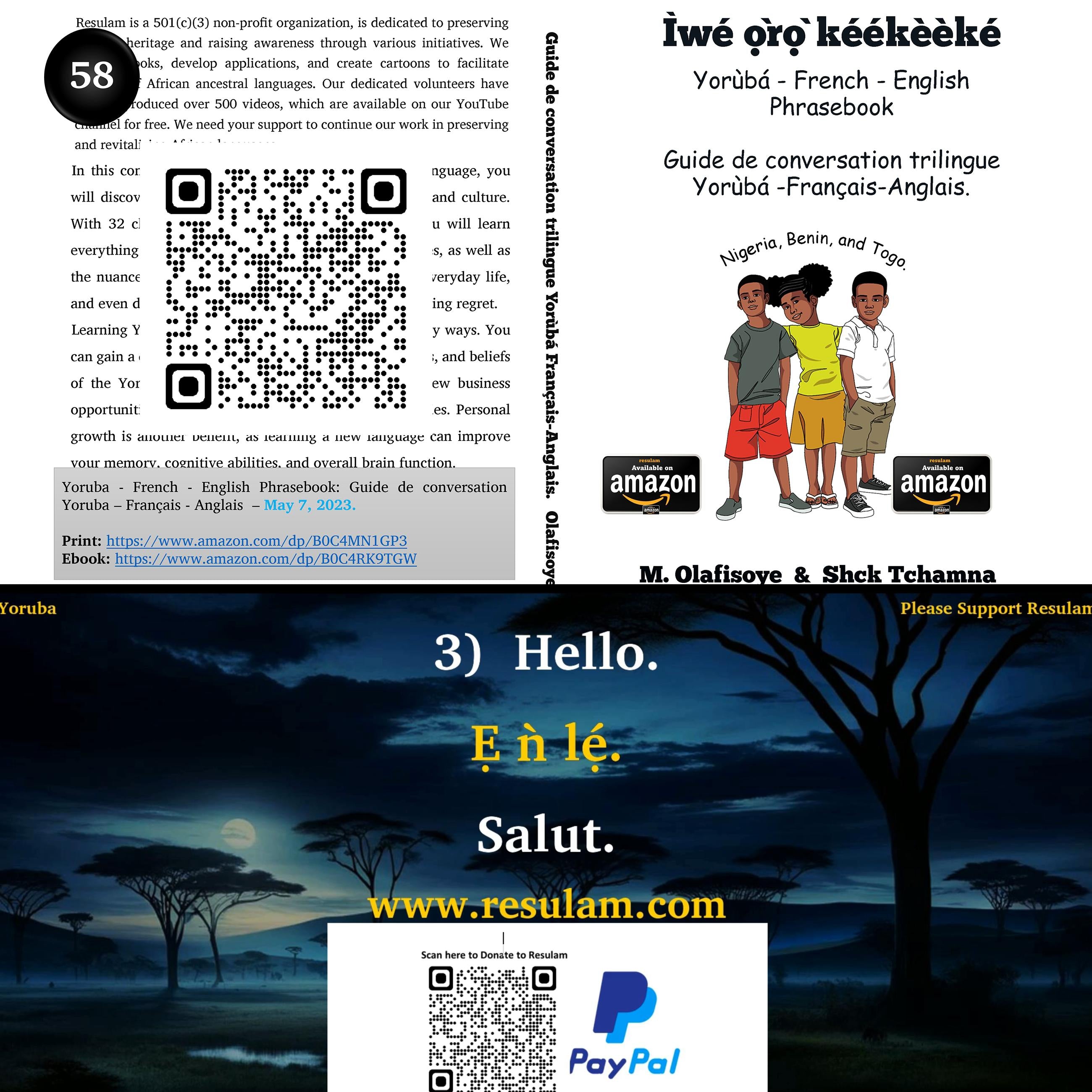 Yoruba - French - English Phrasebook: Guide de conversation Yoruba – Français - Anglais