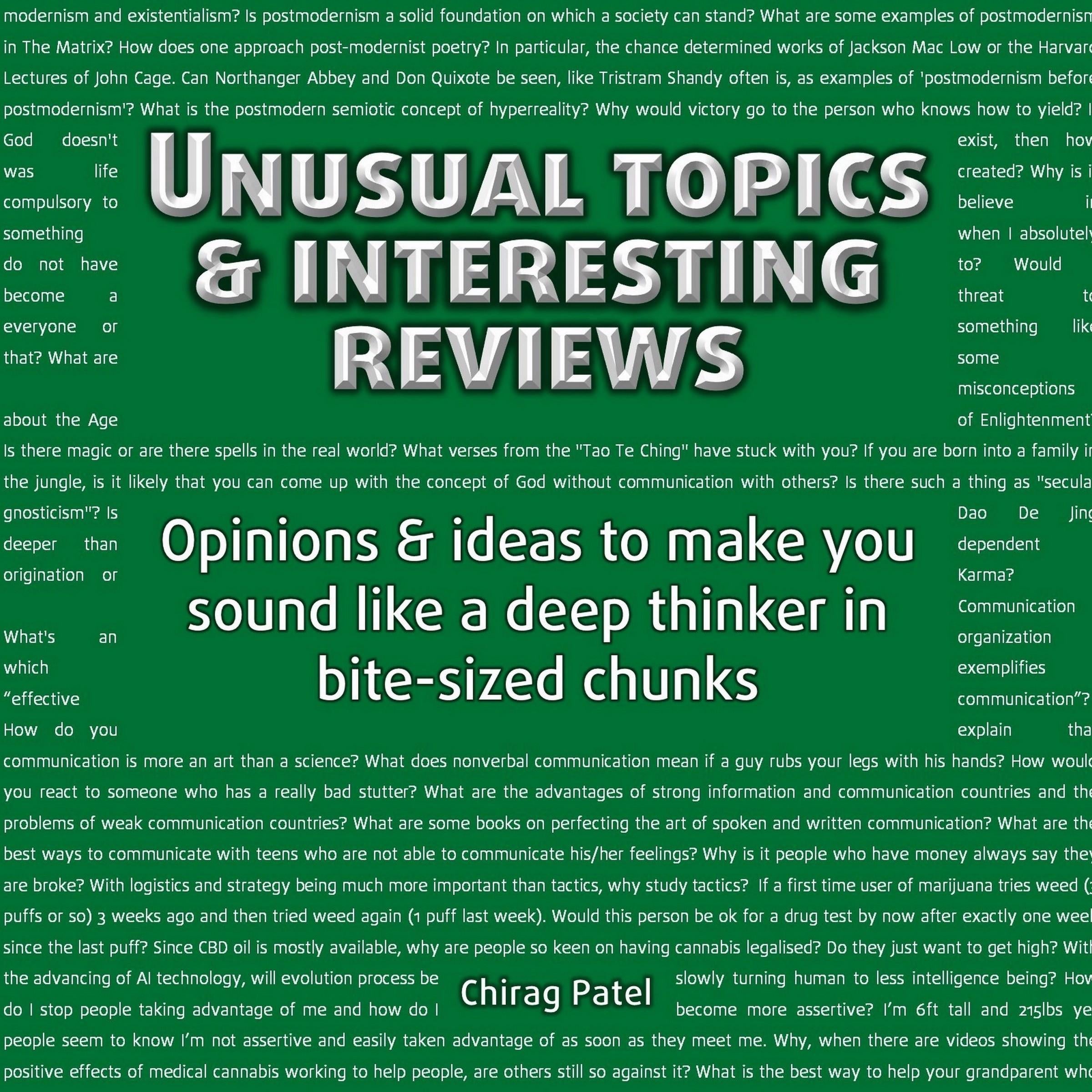 Unusual Topics & Interesting Reviews