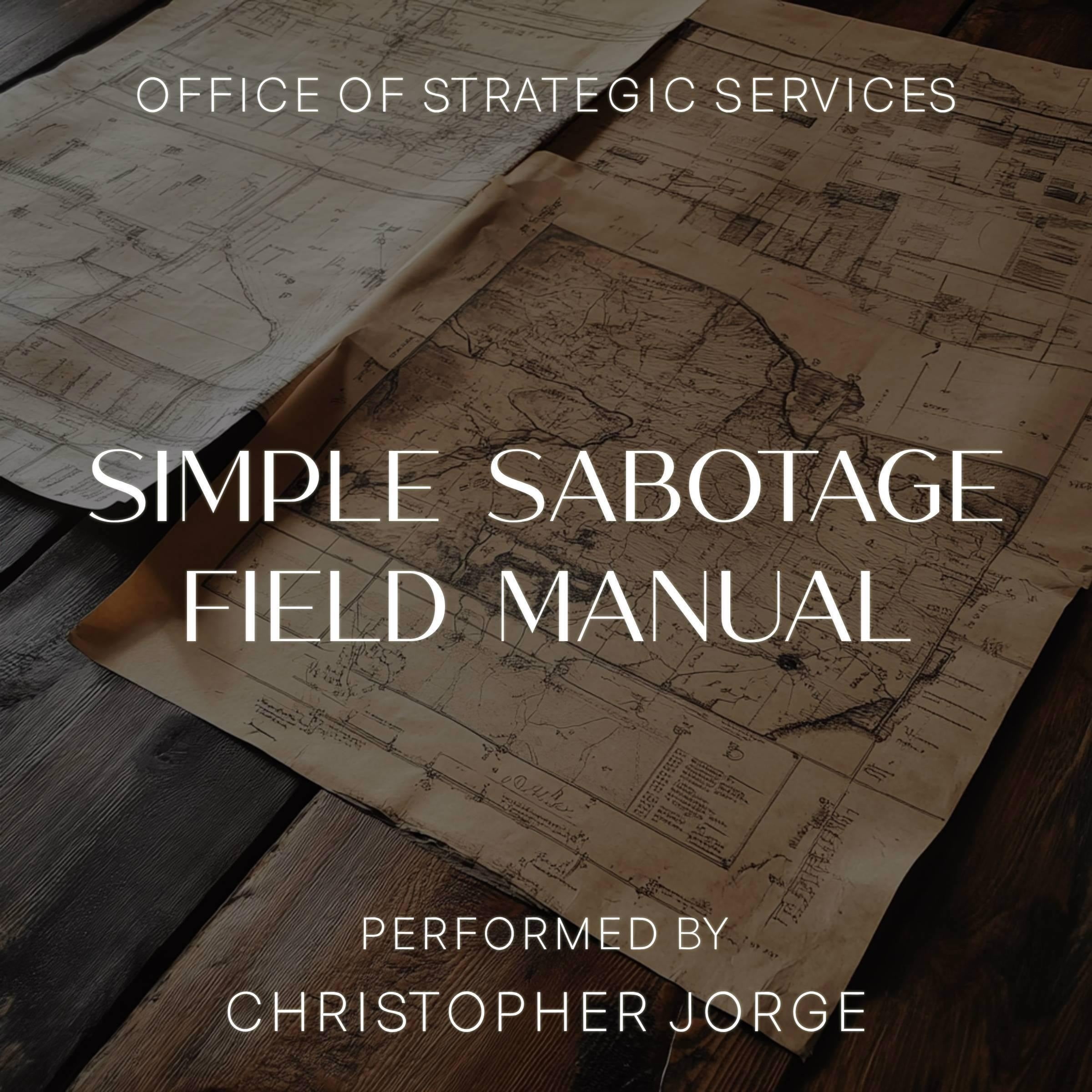 Simple Sabotage Field Manual