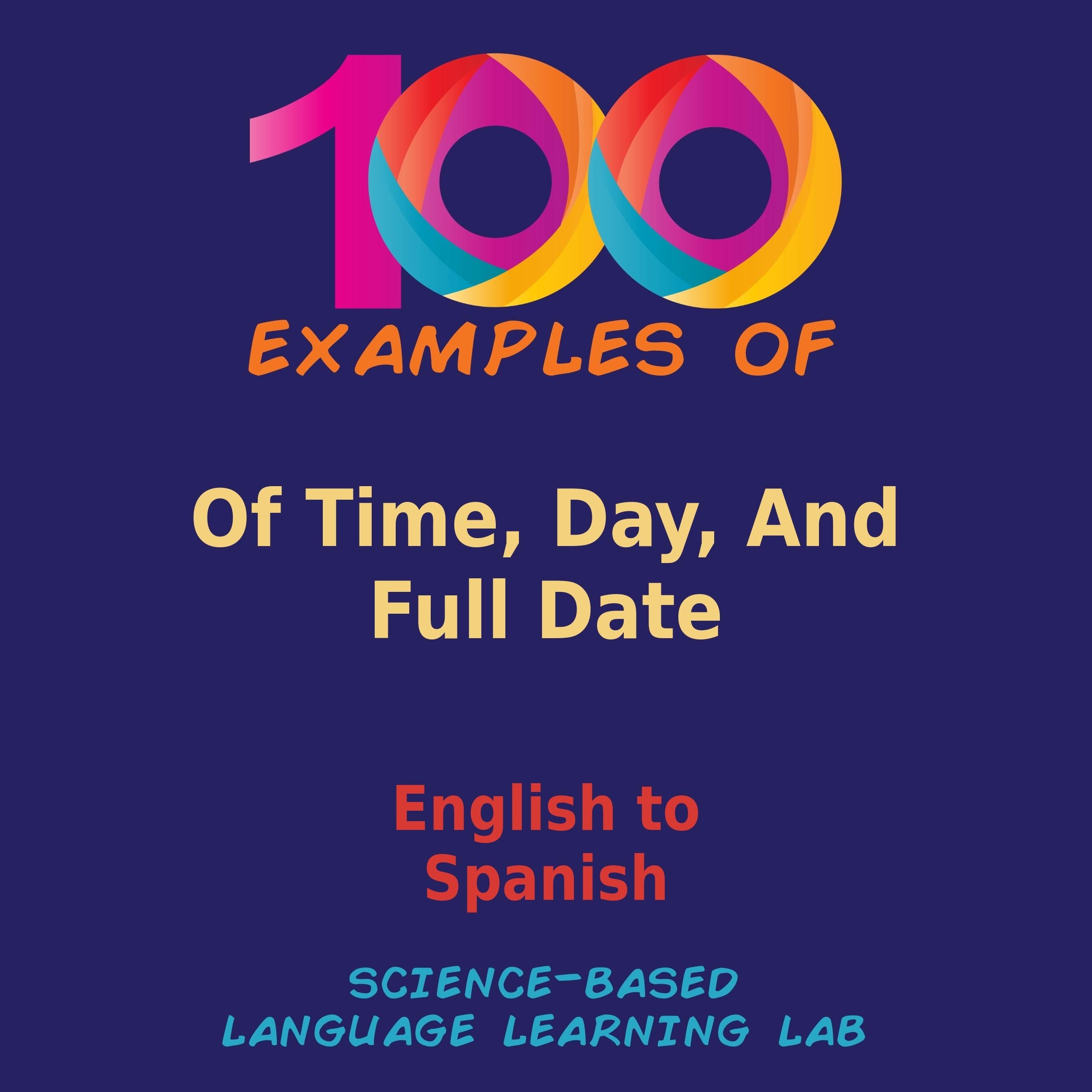 100 Examples of Time, Day, And Full Date