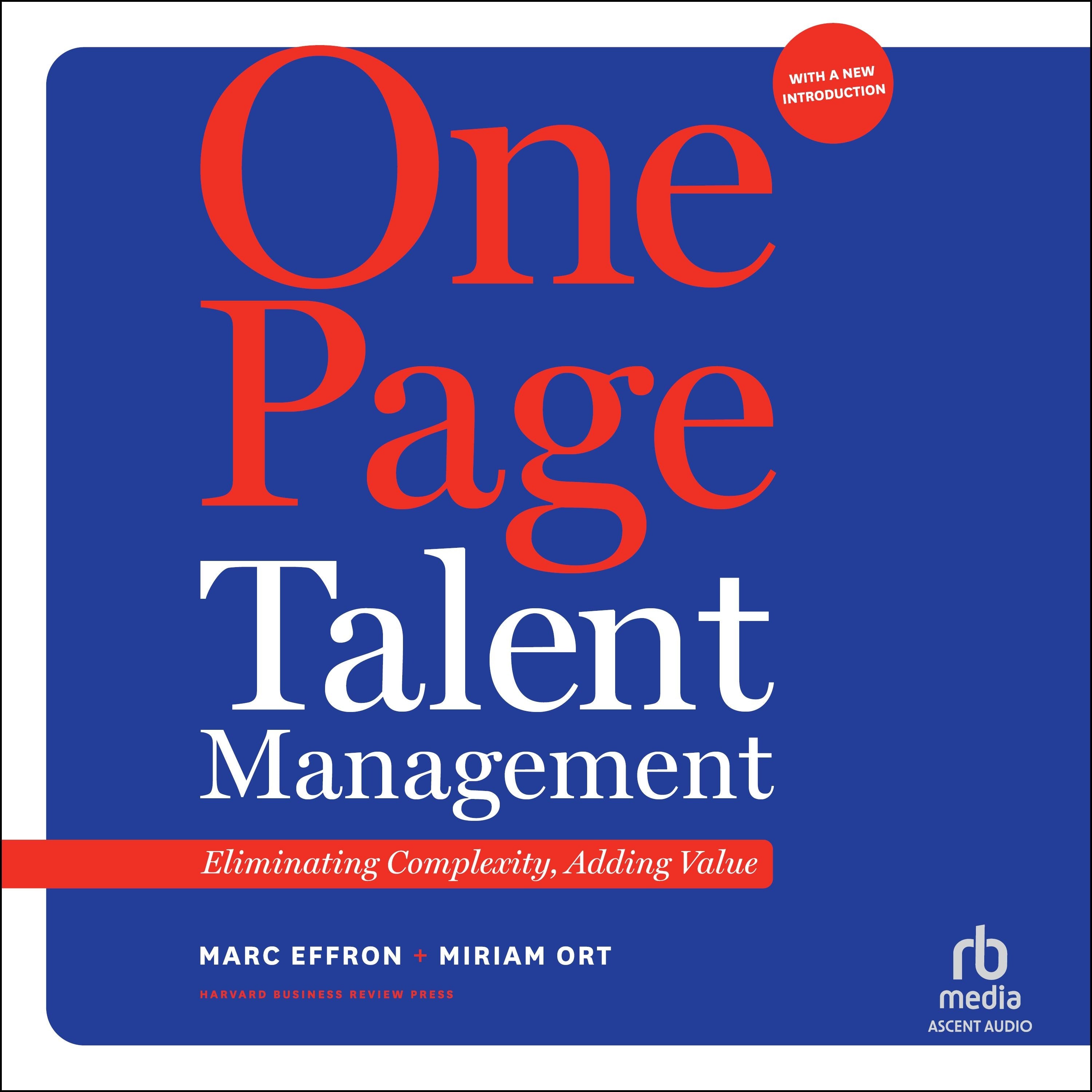 One Page Talent Management, with a New Introduction