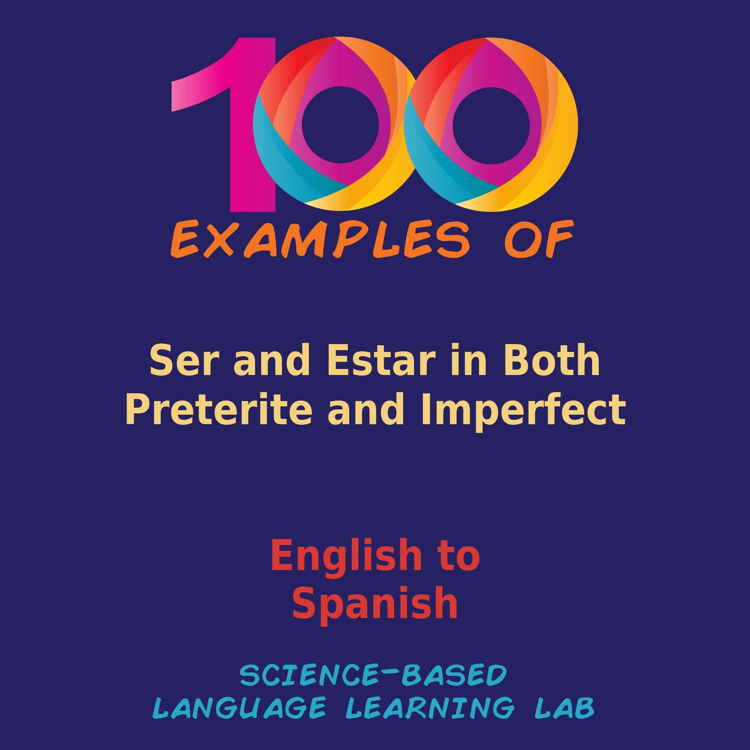 100 Examples Ser and Estar in Both Preterite and Imperfect