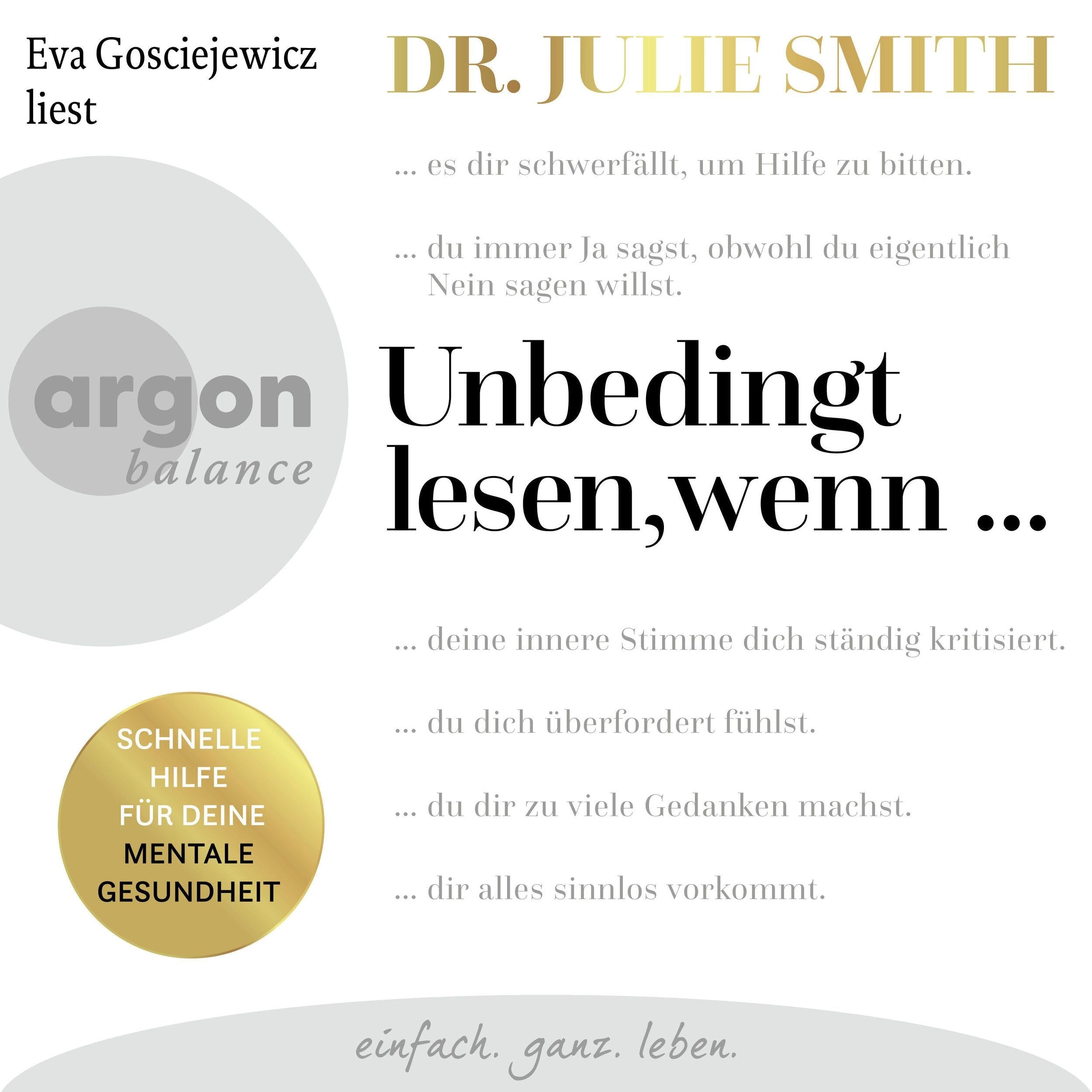 Unbedingt lesen, wenn ... - Schnelle Hilfe für deine mentale Gesundheit (Ungekürzte Lesung)