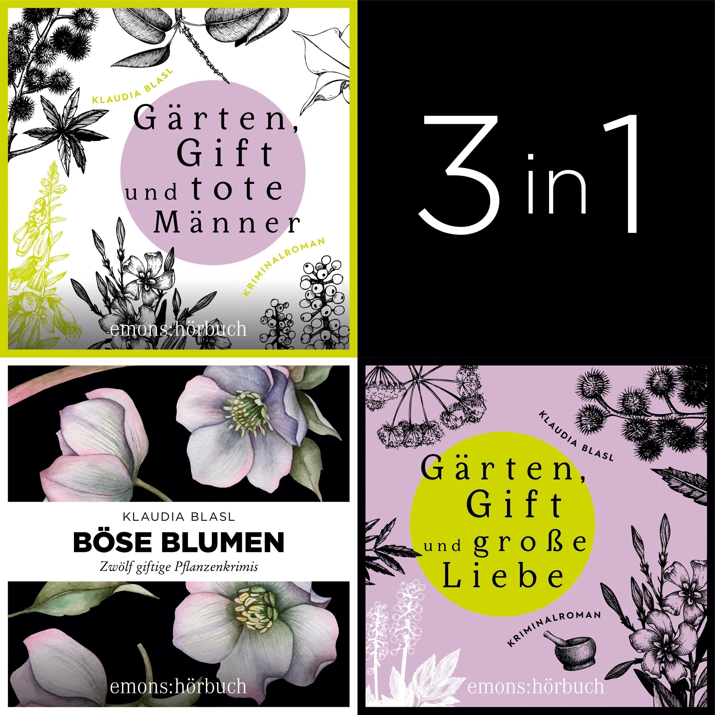Große Gartenkrimi-Reihe - Drei herrlich böse Krimibände von Klaudia Blasl - Große Gartenkrimi-Reihe (Ungekürzt)