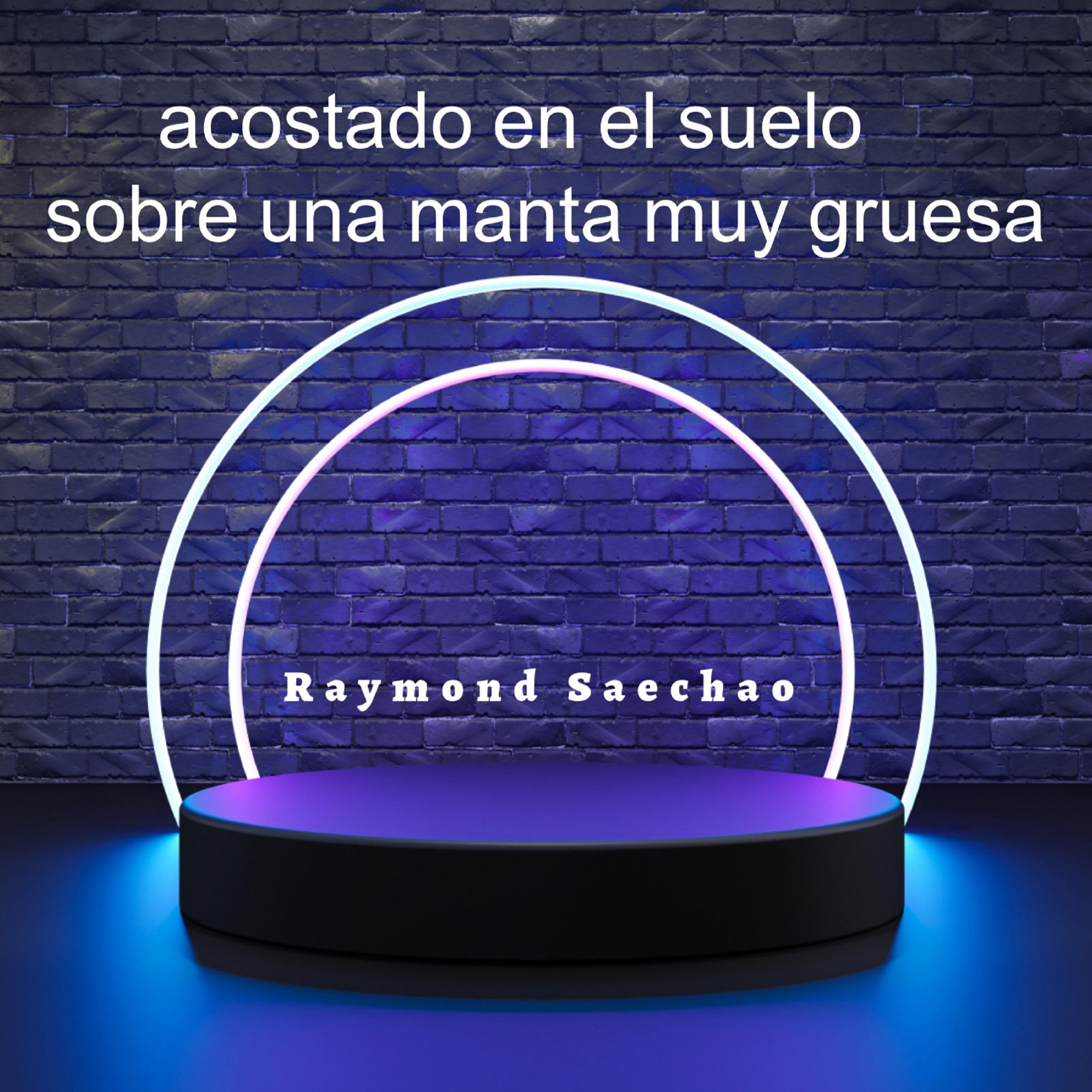 acostado en el suelo sobre una manta muy gruesa