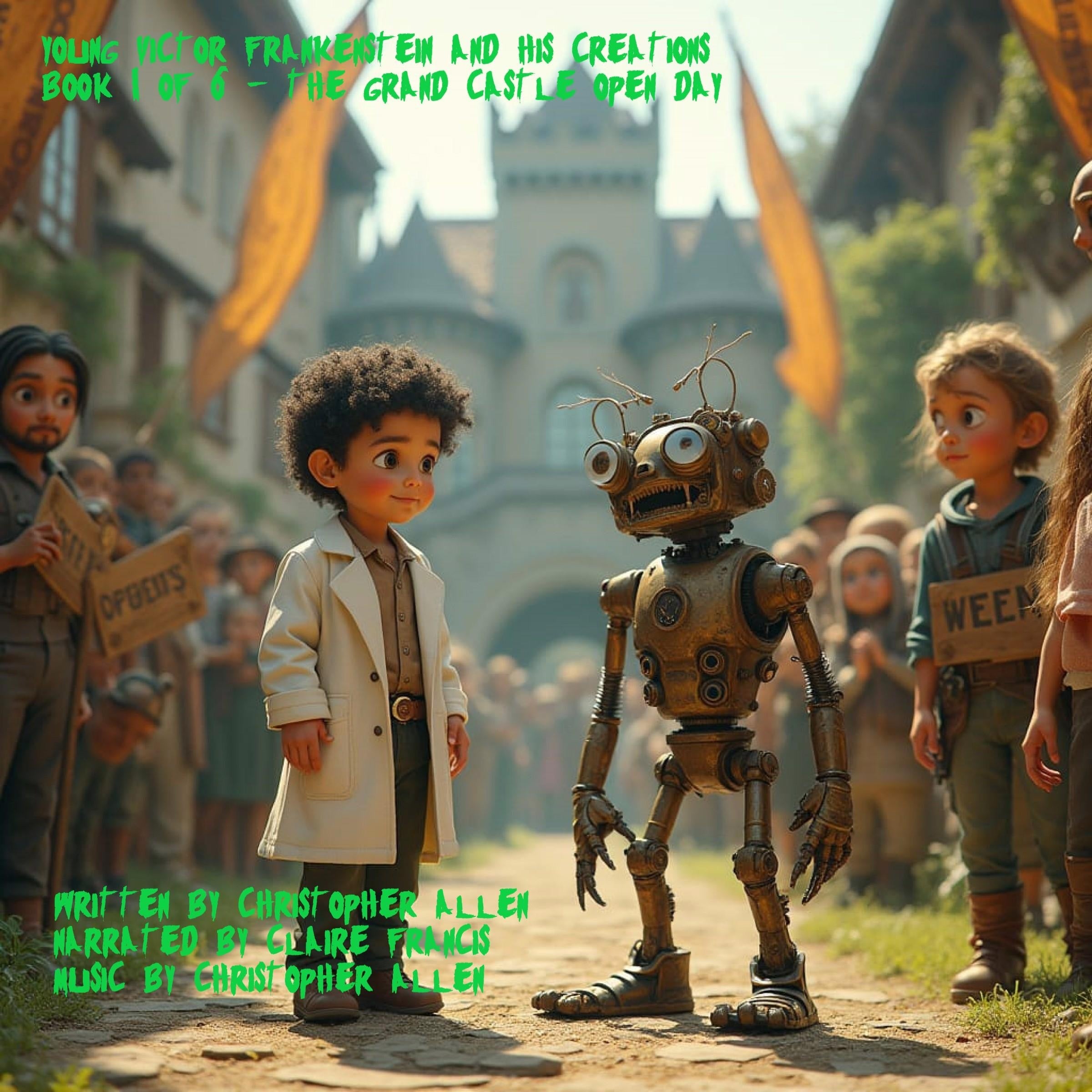 Young Victor Frankenstein and his creations