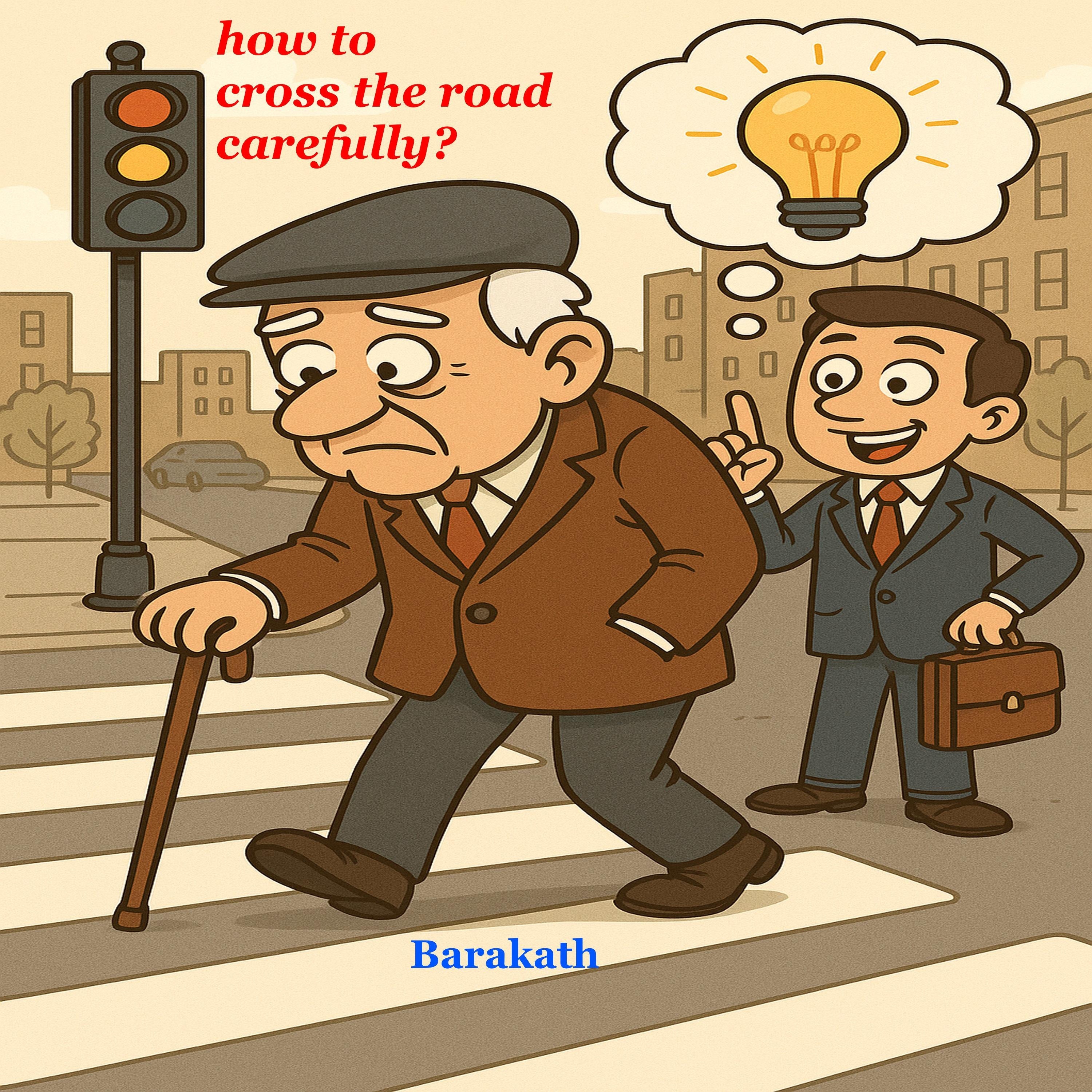 How to cross the road carefully?