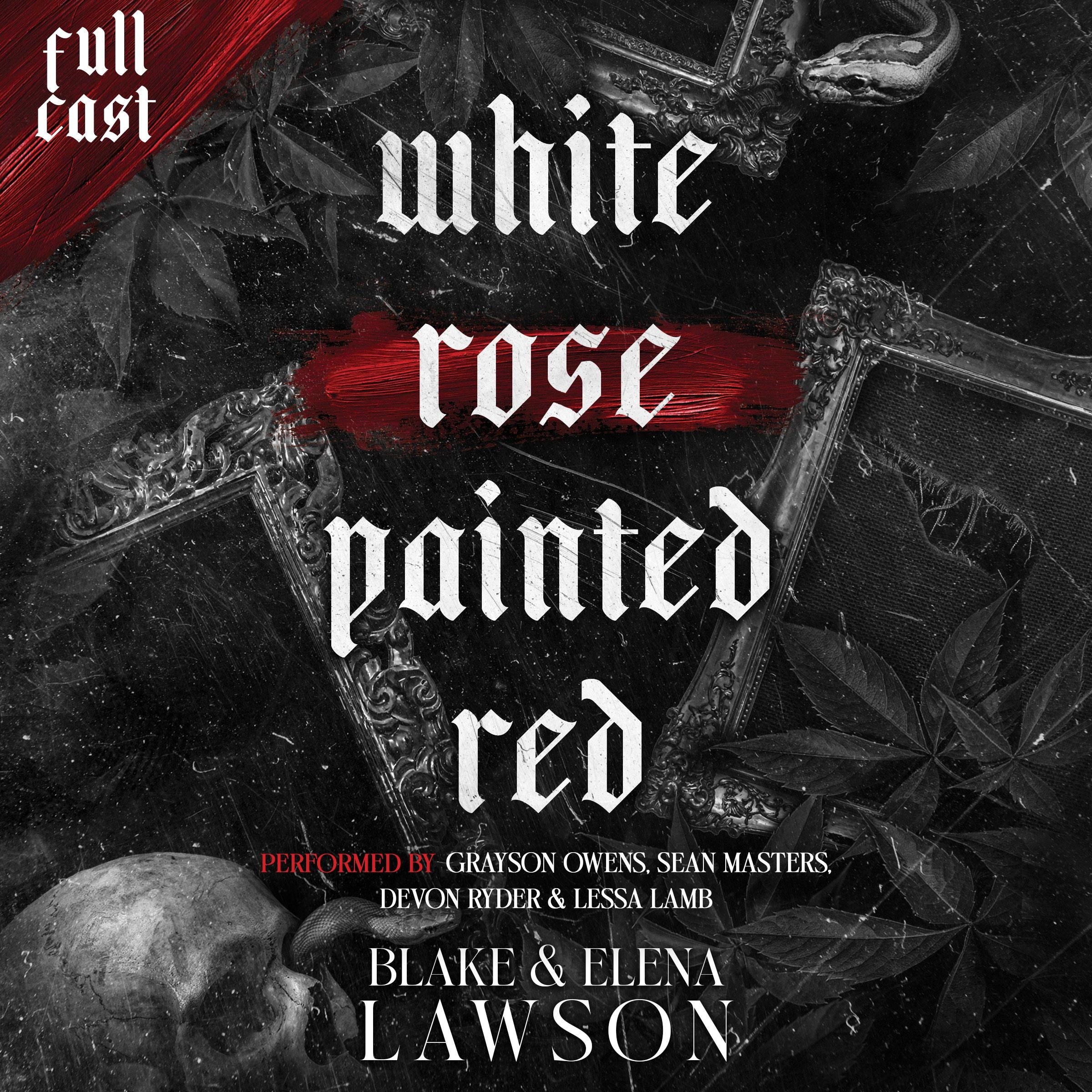 White Rose Painted Red