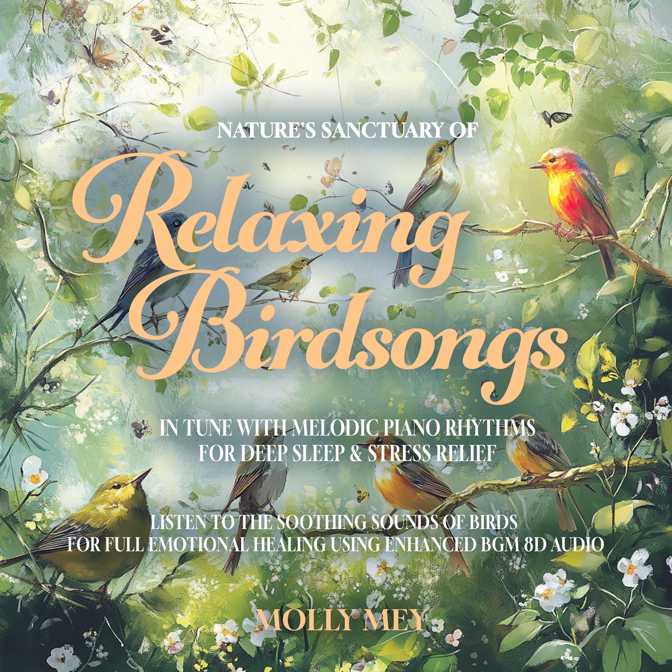 Nature's Sanctuary of Relaxing Birdsongs In Tune with Melodic Piano Rhythms for Deep Sleep & Stress Relief