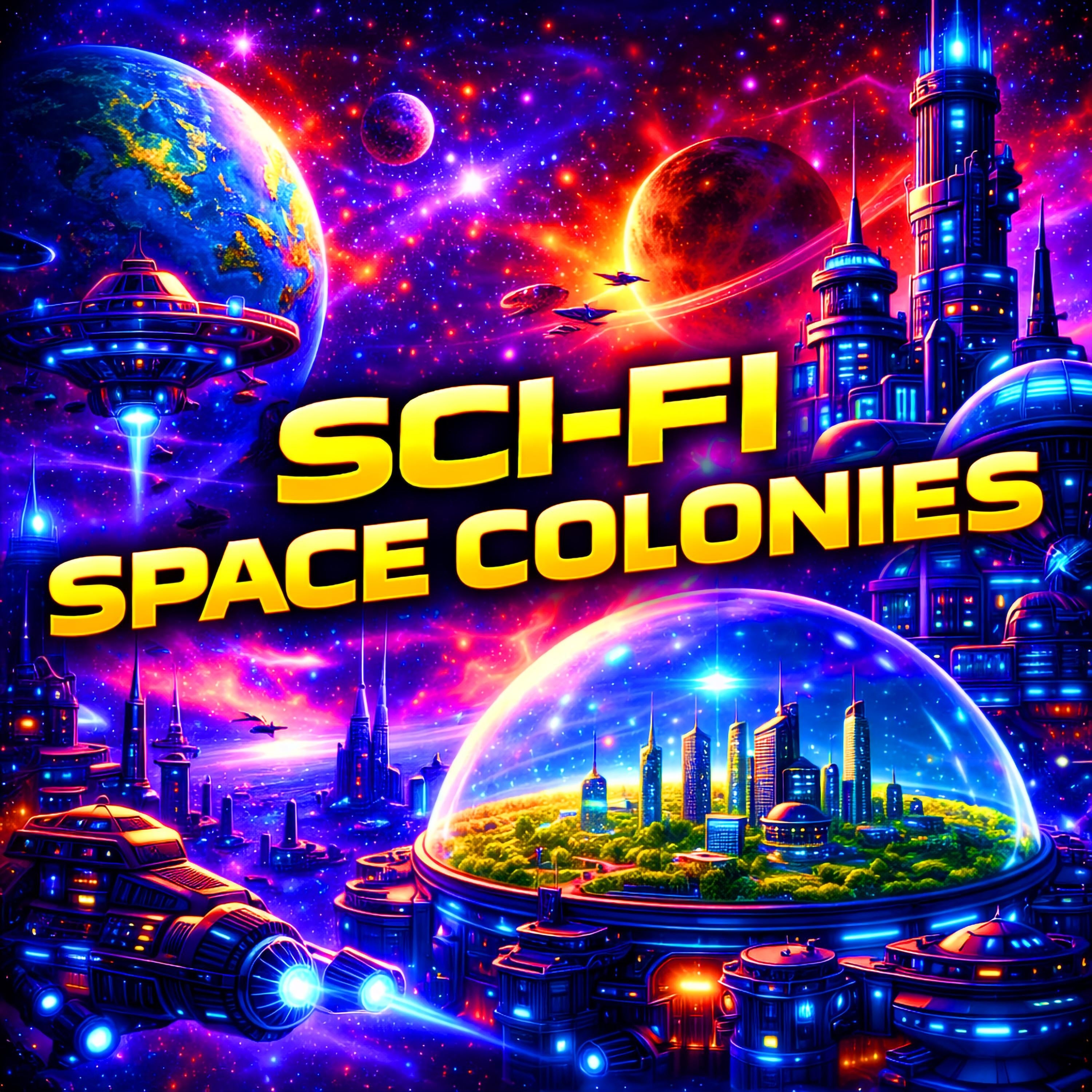 Sci-Fi Space Colonies - 11 Science Fiction Short Stories by Philip K. Dick, Robert Silverberg, Ray Bradbury, H. B. Fyfe and more
