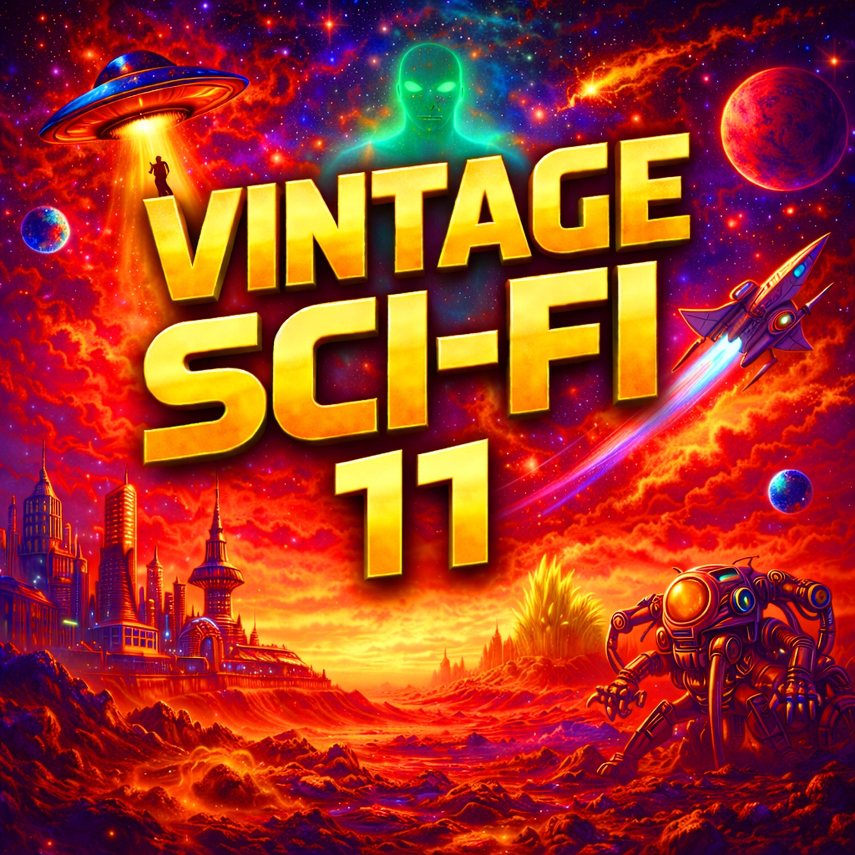 Vintage Sci-Fi 11 - 26 Classic Science Fiction Short Stories from Isaac Asimov, Ray Bradbury, Voltaire, Philip K. Dick and more