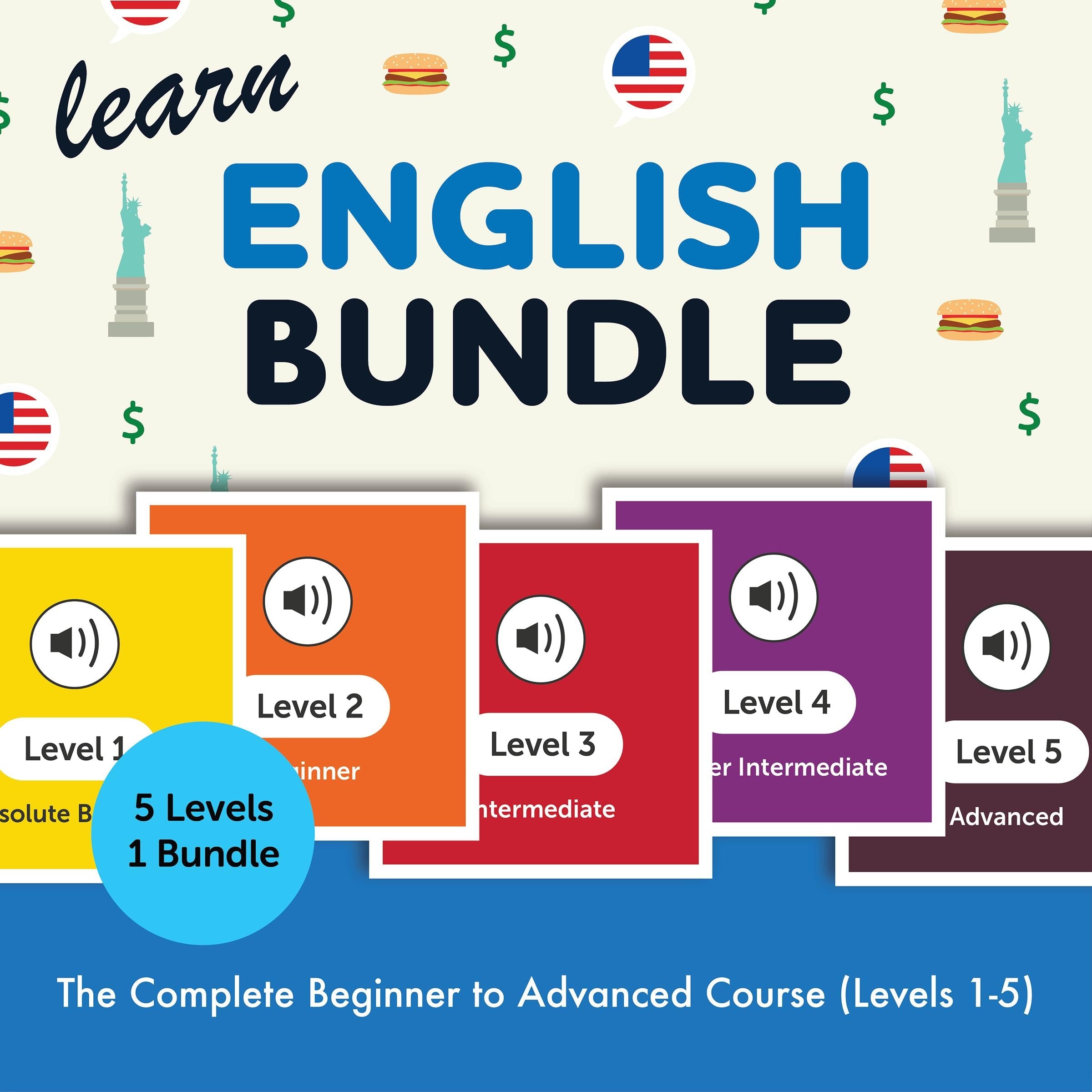 Learn English Bundle - The Complete Beginner to Advanced Course (Levels 1-5)
