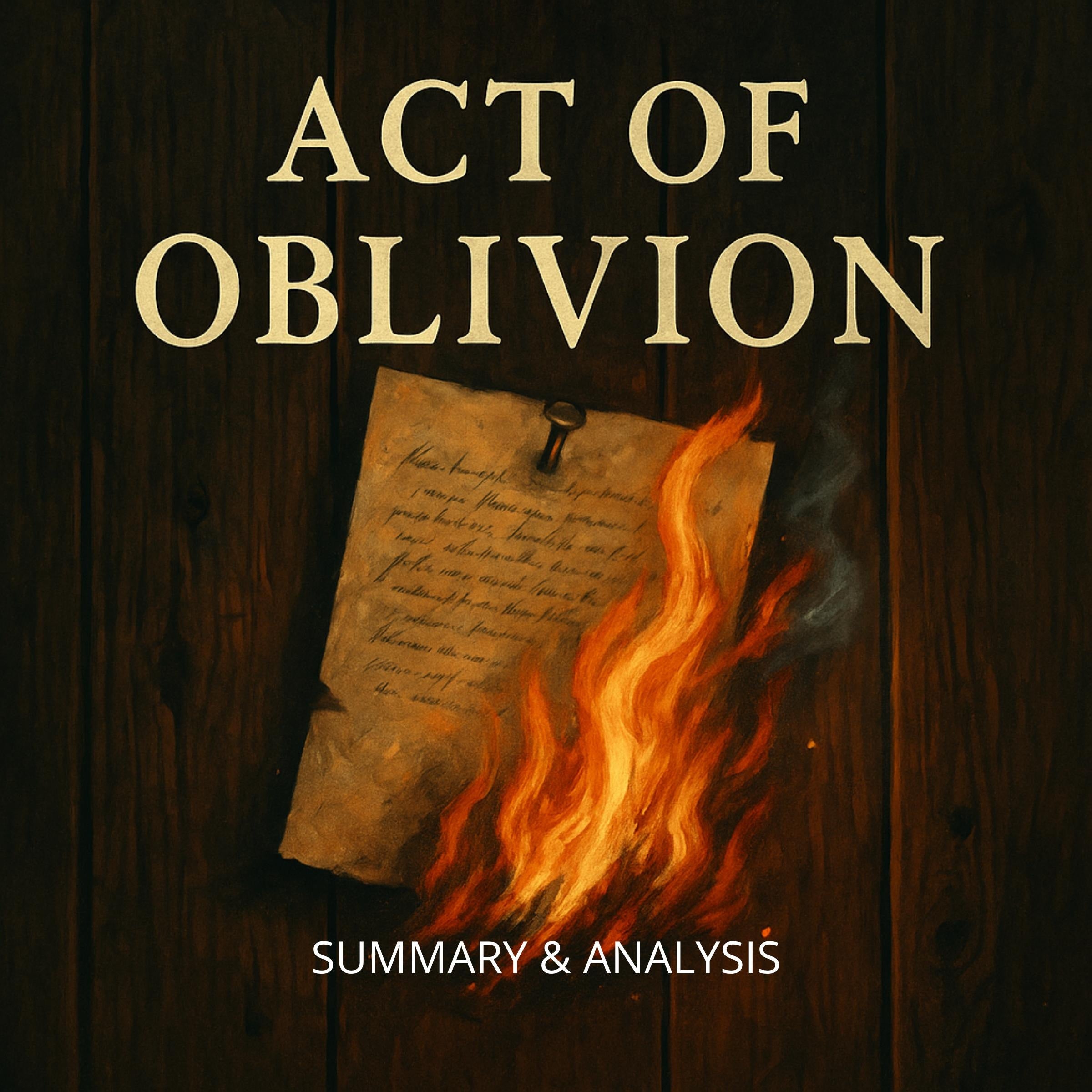Act of Oblivion: Book Summary & Analysis