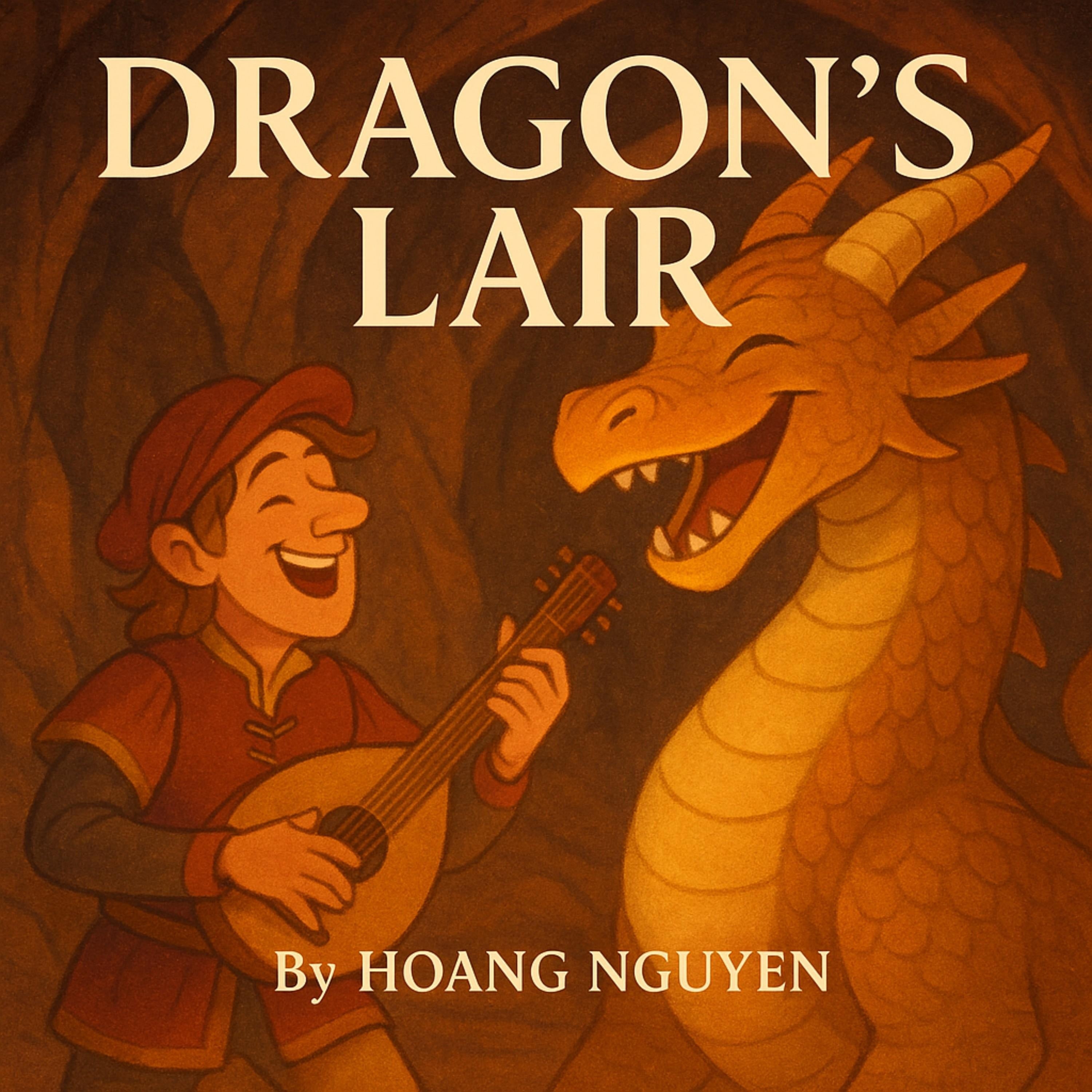 Dragon's Lair Echoing with Laughter's Echo: A Cavern Queen's Joy in the Company of the Lighthearted Bard