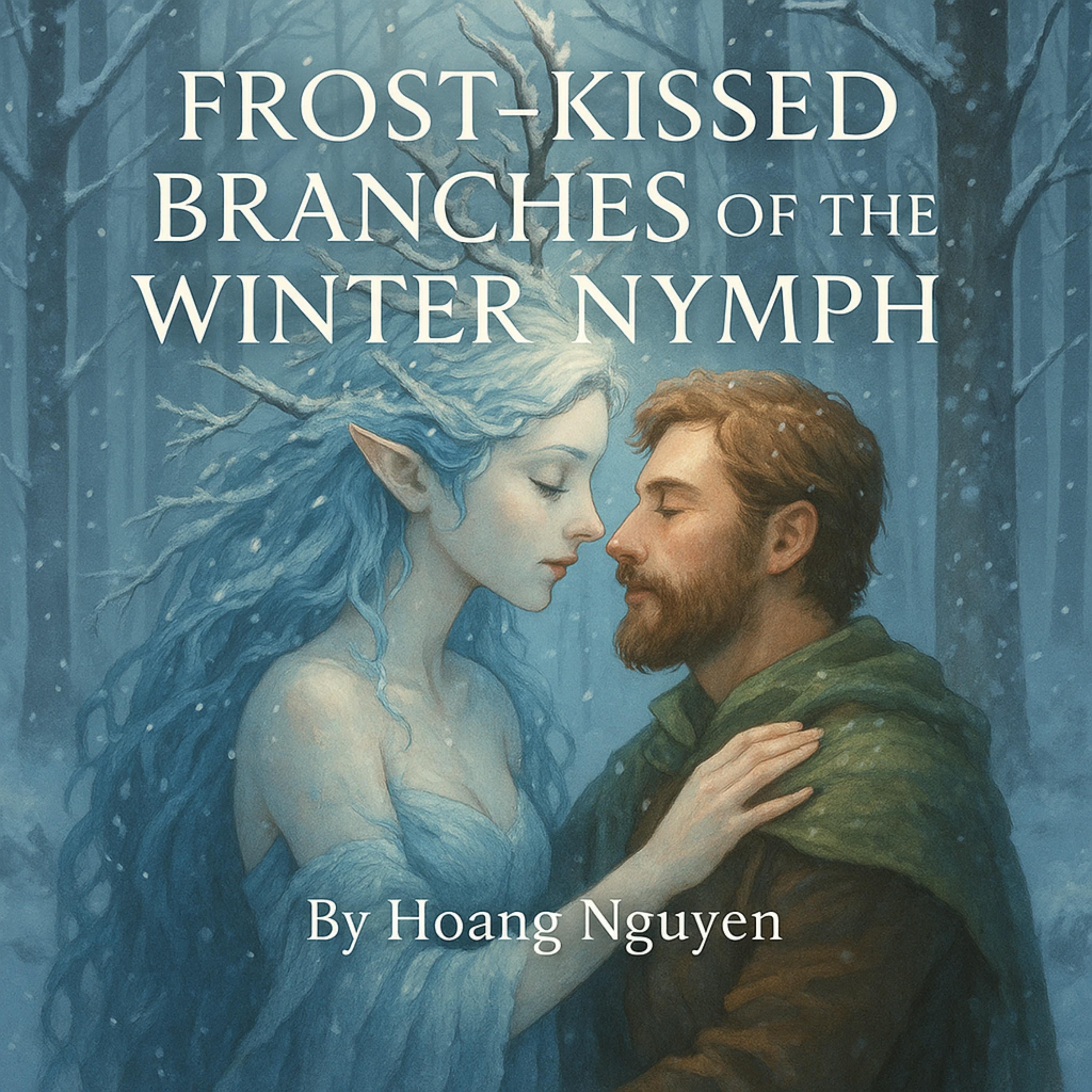 Frost-Kissed Branches of the Winter Nymph: A Forester's Gentle Awakening with the Snow Sprite in the Silver Forest